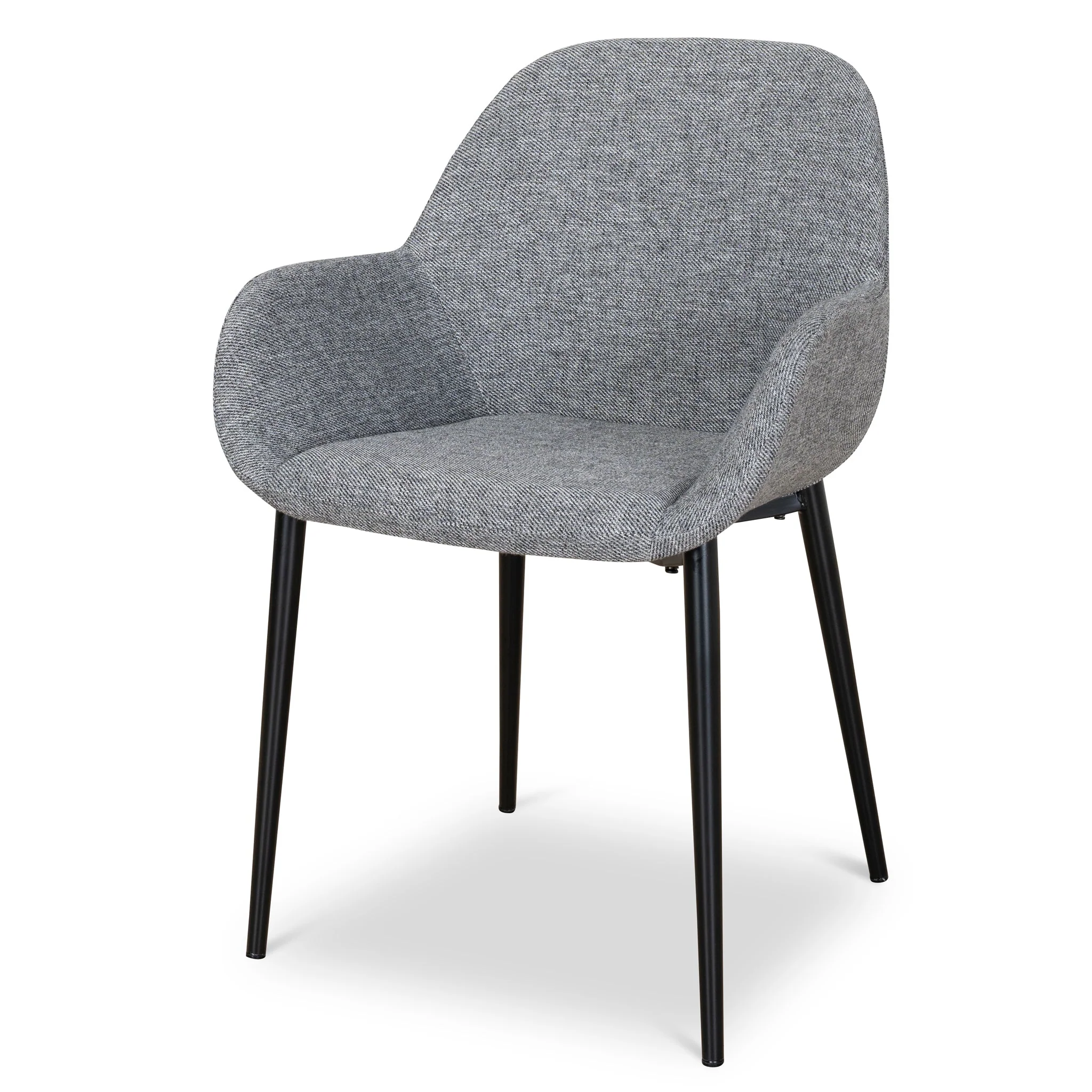 CDC8949-SD Fabric Dining chair - Lava Grey (Set of 2) - Image 2