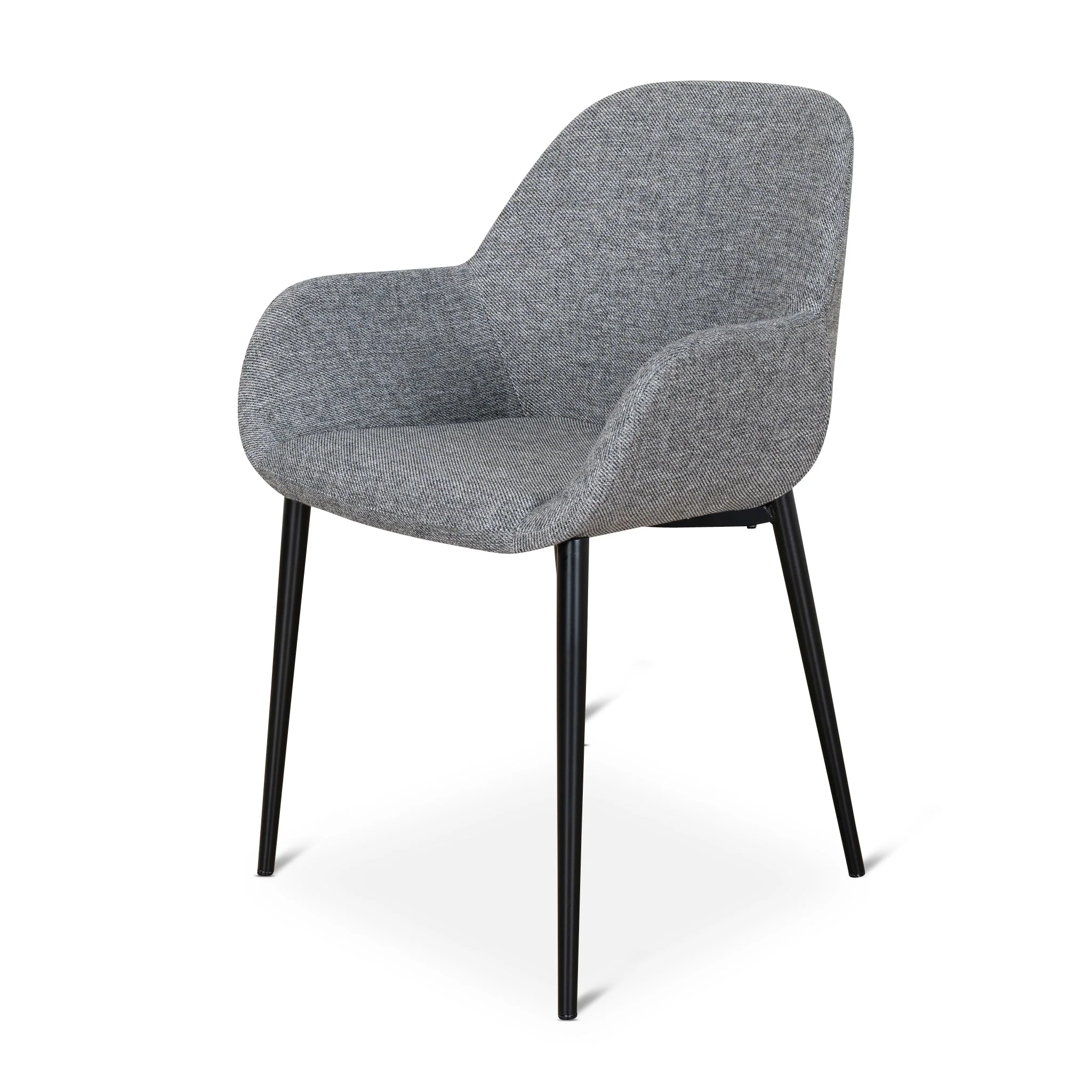CDC8949-SD Fabric Dining chair - Lava Grey (Set of 2) - Image 4