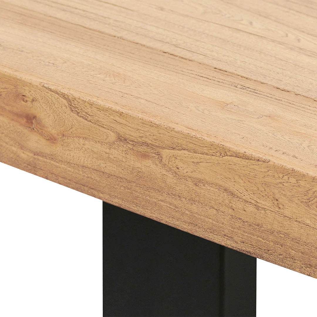CDT050 1.98m Reclaimed Elm Wood Dining Table - Image 6