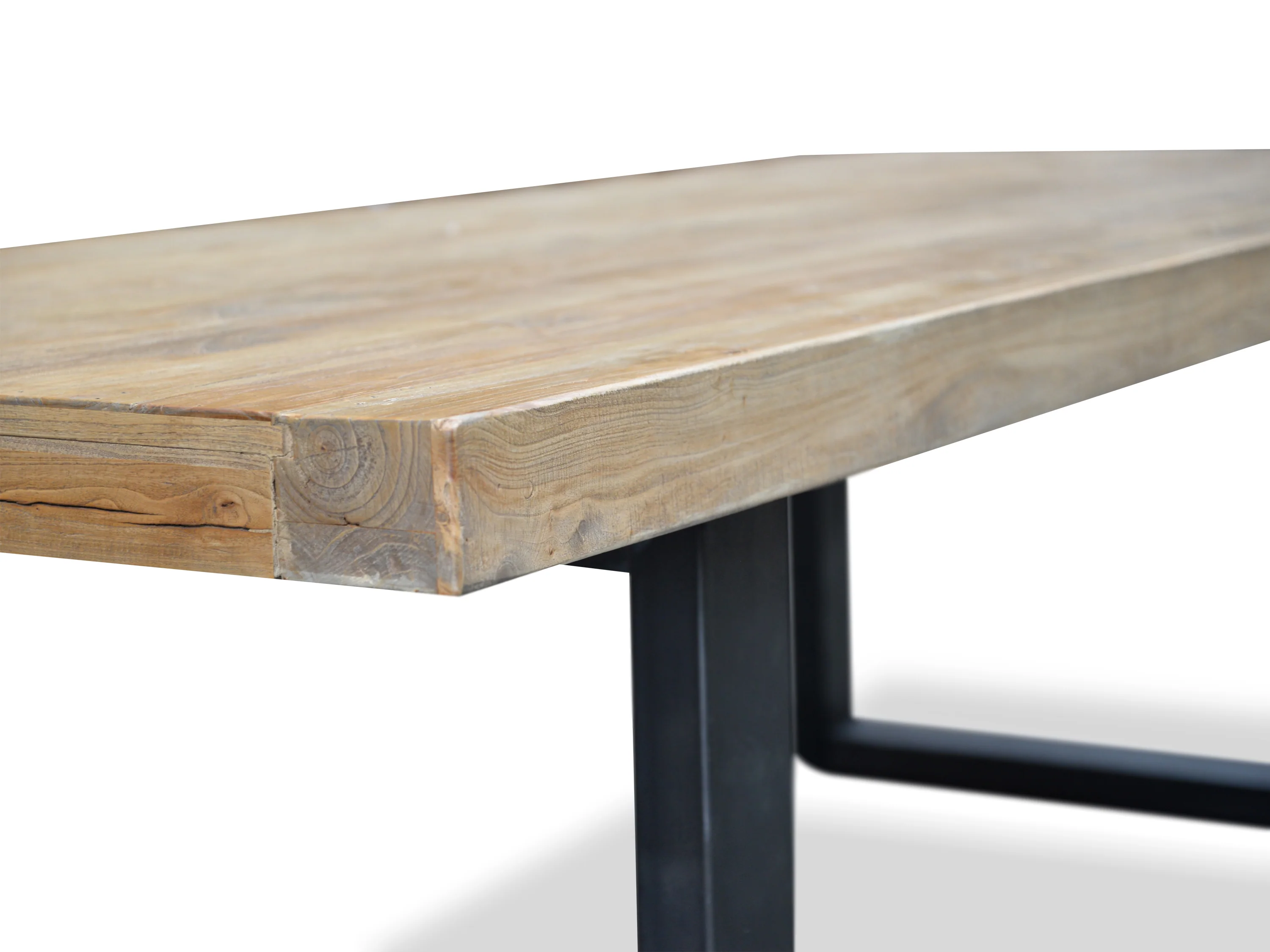 CDT051 2.4m Reclaimed Elm Wood Dining Table - Image 4