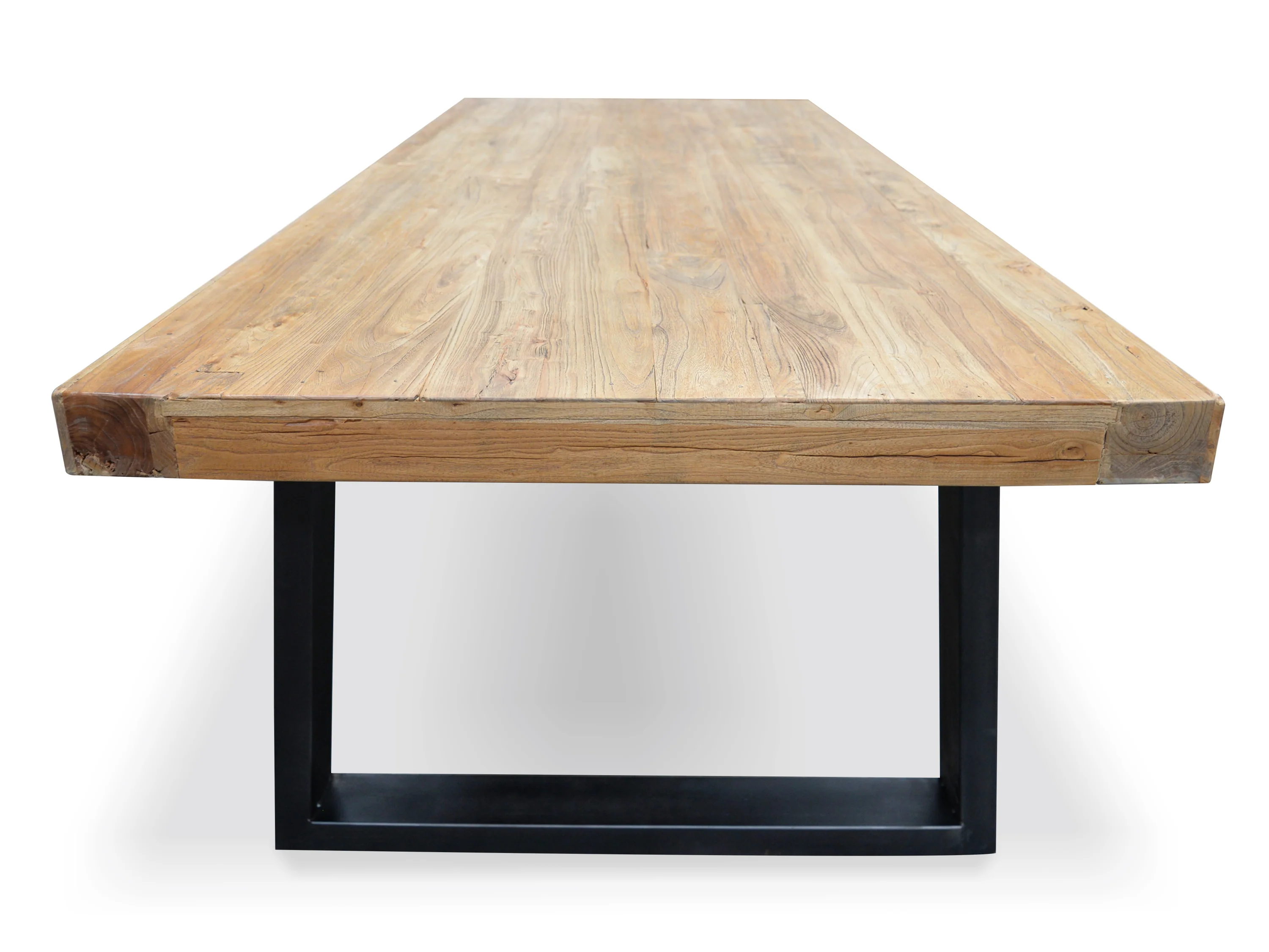 CDT051 2.4m Reclaimed Elm Wood Dining Table - Image 5