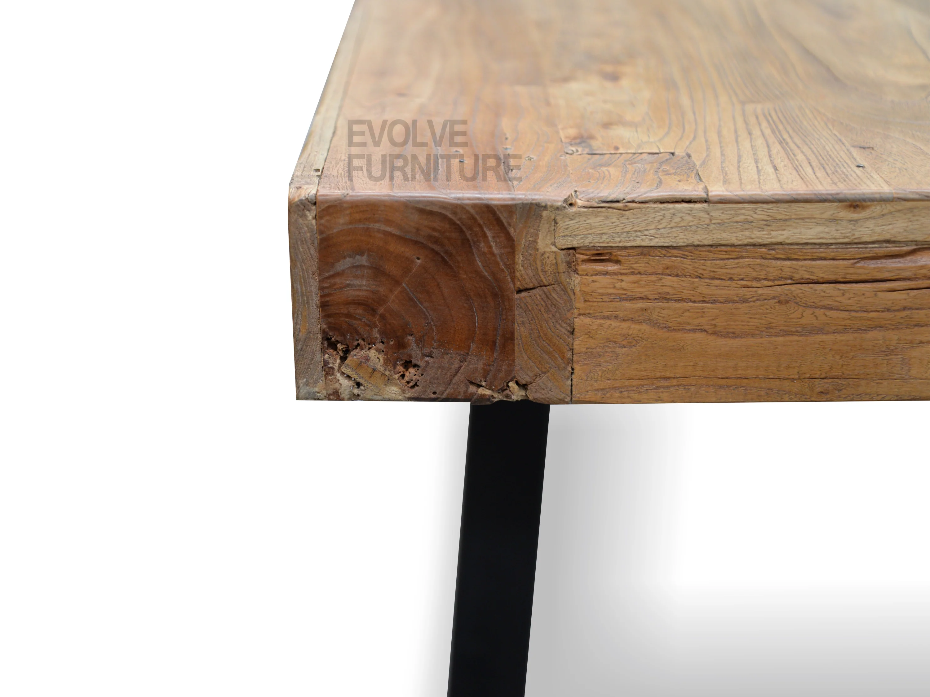 CDT051 2.4m Reclaimed Elm Wood Dining Table - Image 6