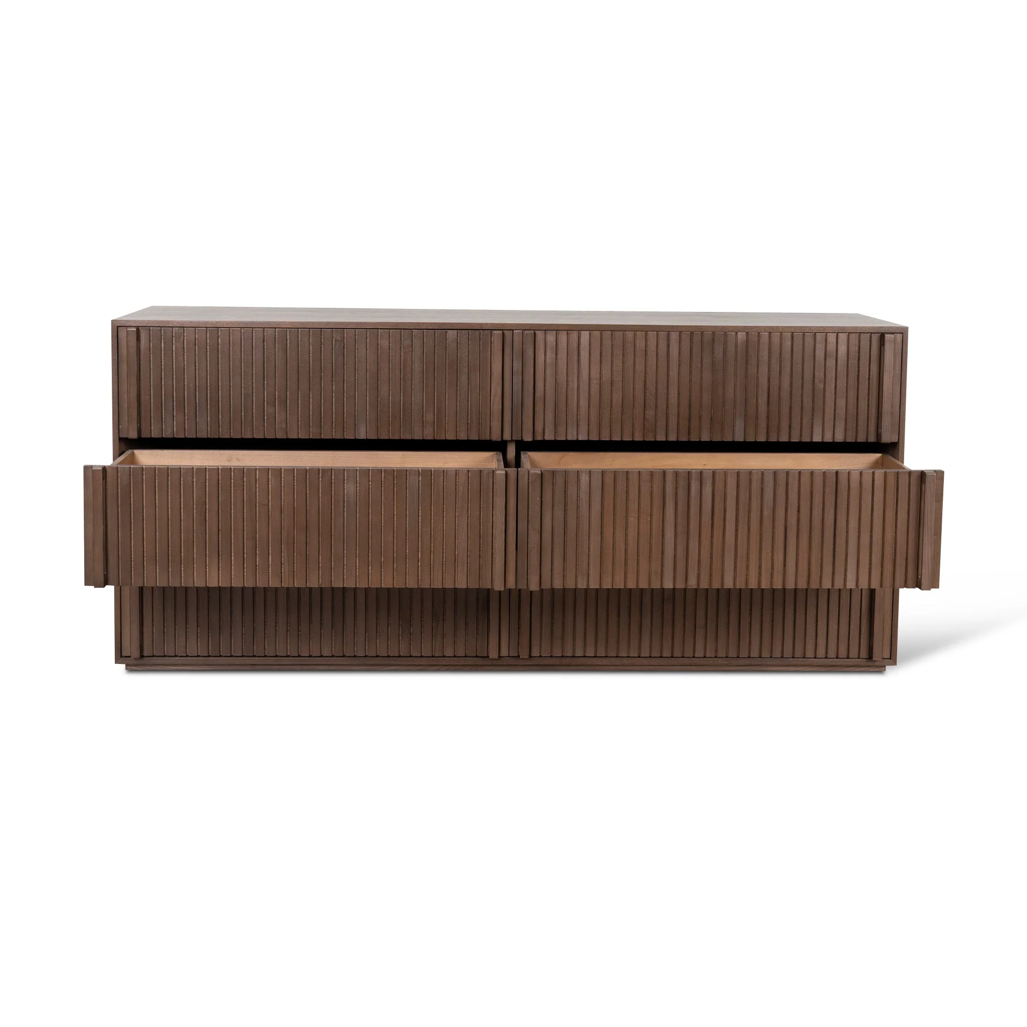 CDT10035-NI 6 Drawer Wooden Chest - Walnut - Image 4