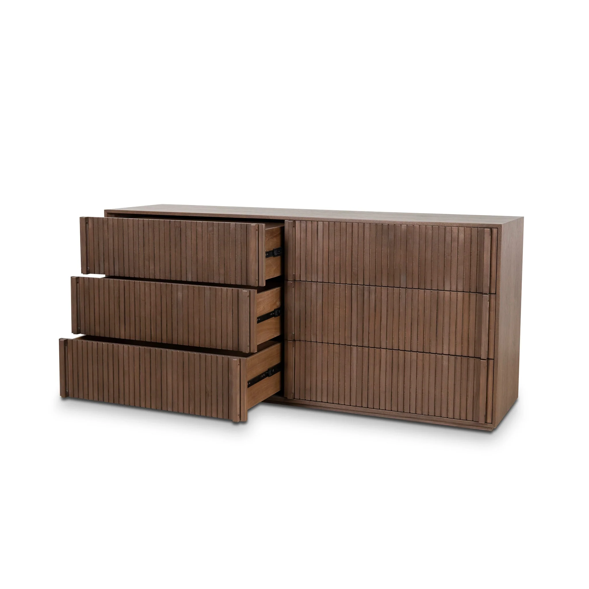CDT10035-NI 6 Drawer Wooden Chest - Walnut - Image 5