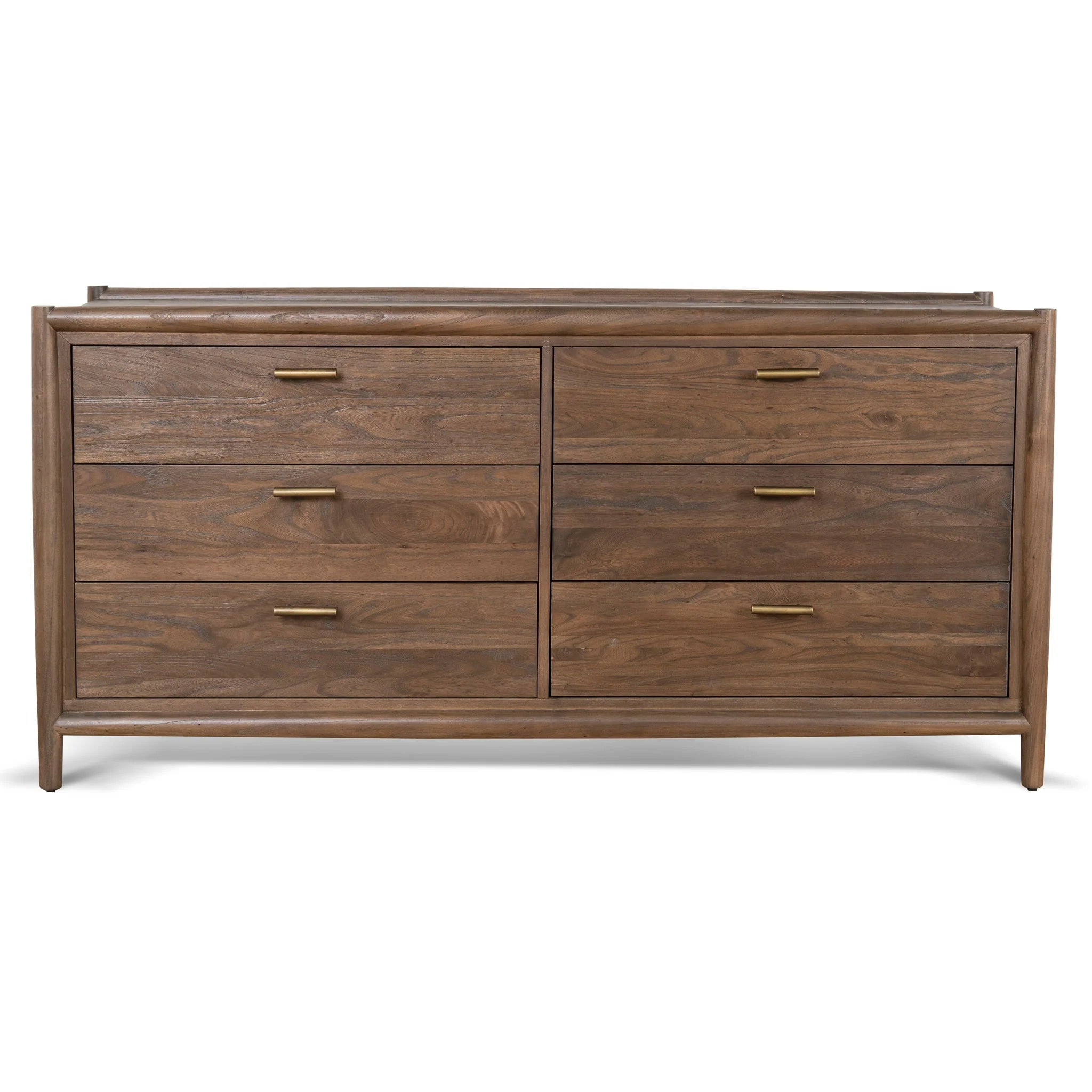 CDT10038-NI 6 Drawer Wooden Chest - Walnut - Image 2