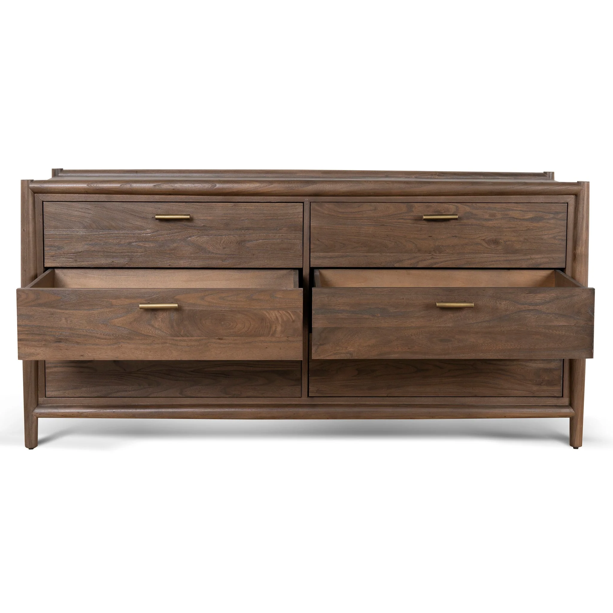 CDT10038-NI 6 Drawer Wooden Chest - Walnut - Image 3
