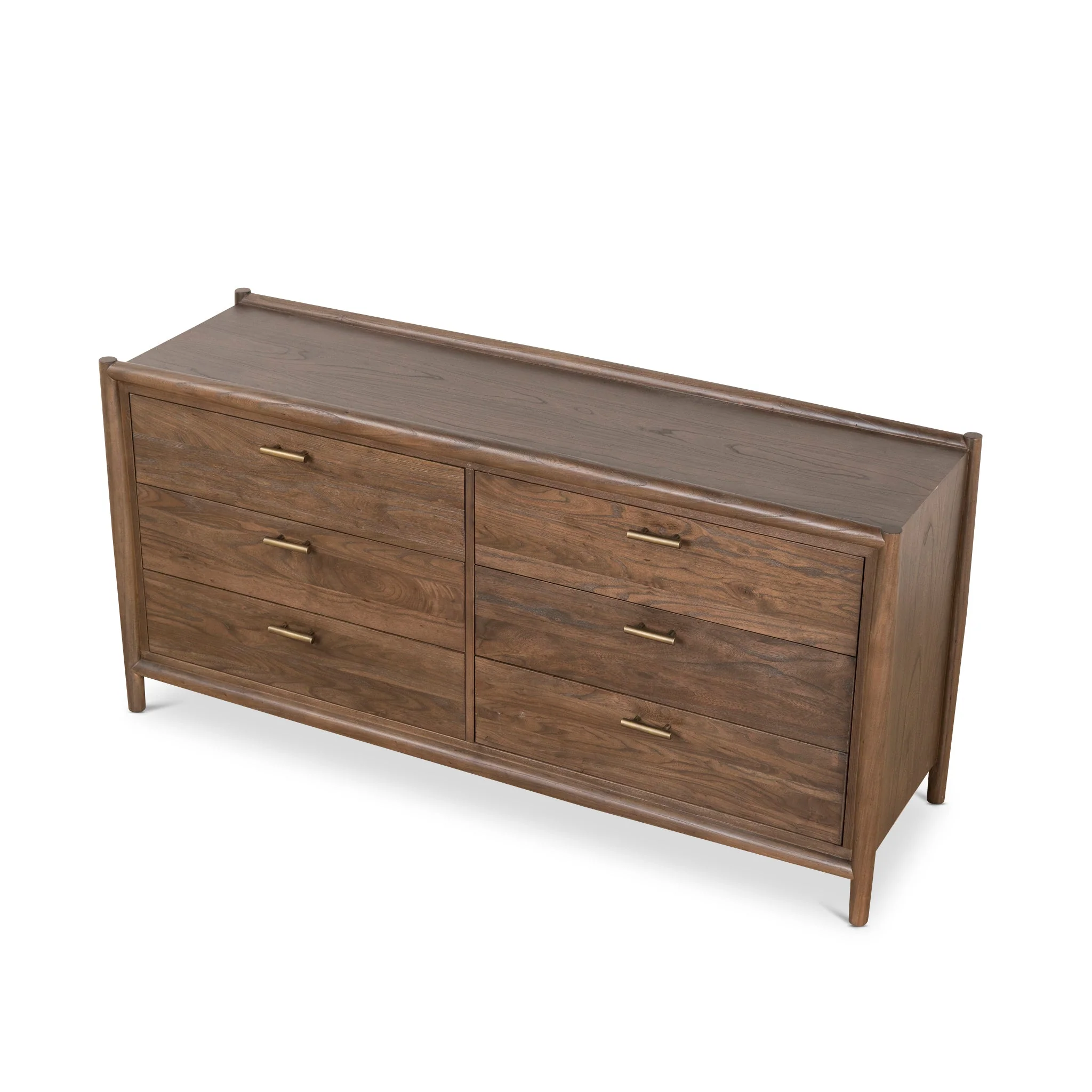 CDT10038-NI 6 Drawer Wooden Chest - Walnut - Image 7