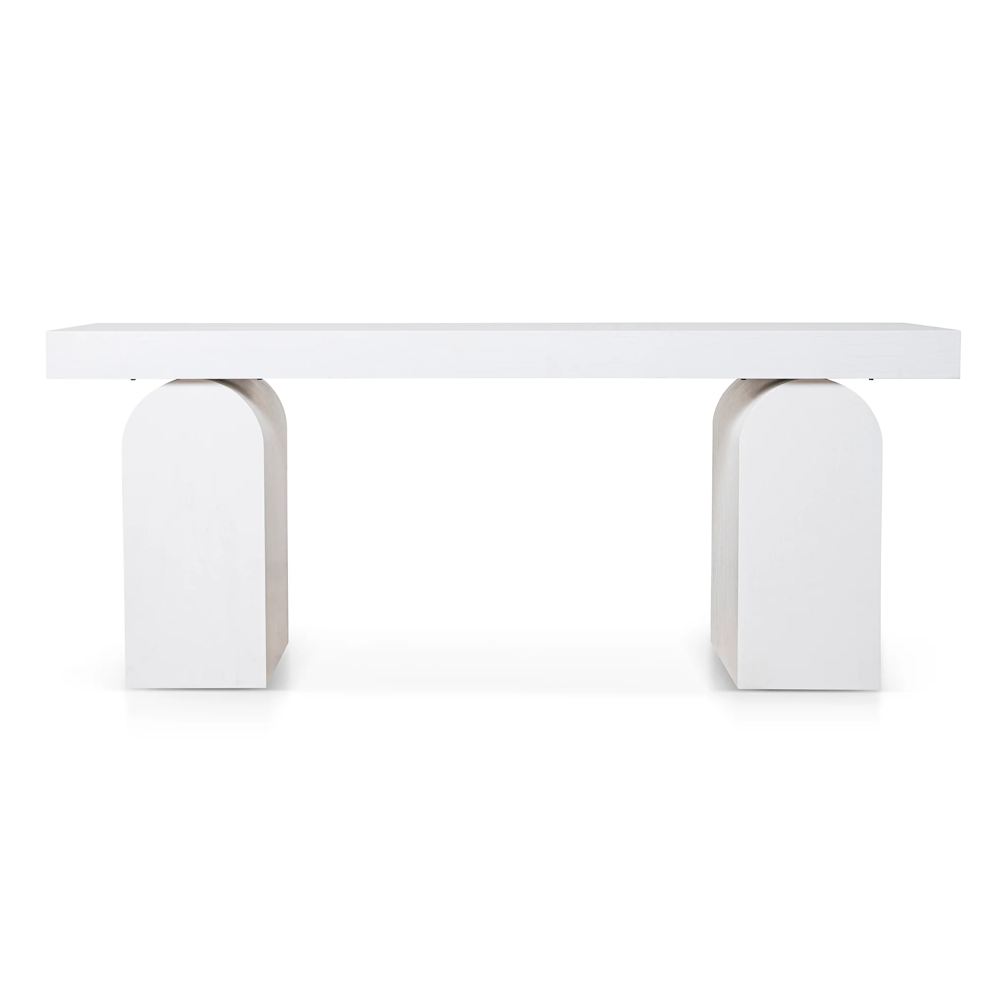 CDT10046-NI 1.9m New Elm Console Table - Full White - Image 2