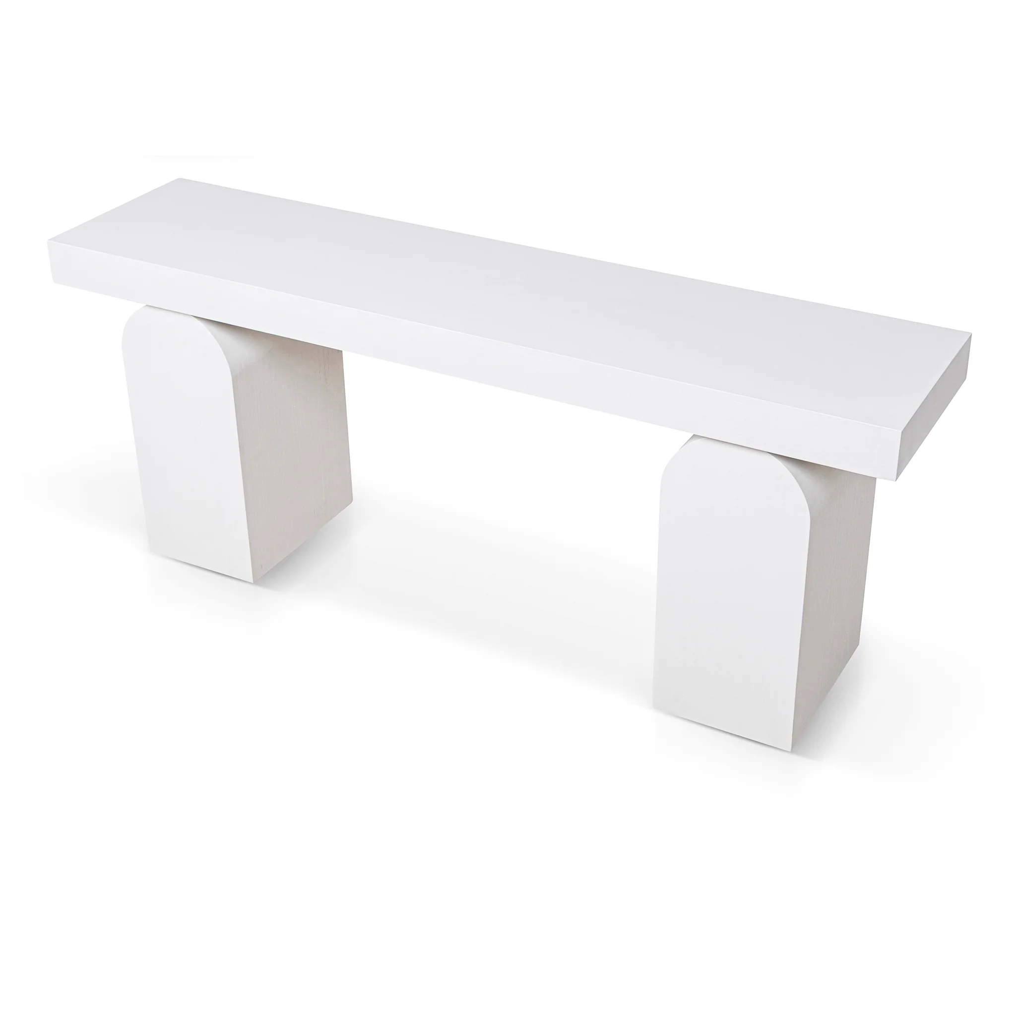 CDT10046-NI 1.9m New Elm Console Table - Full White - Image 3