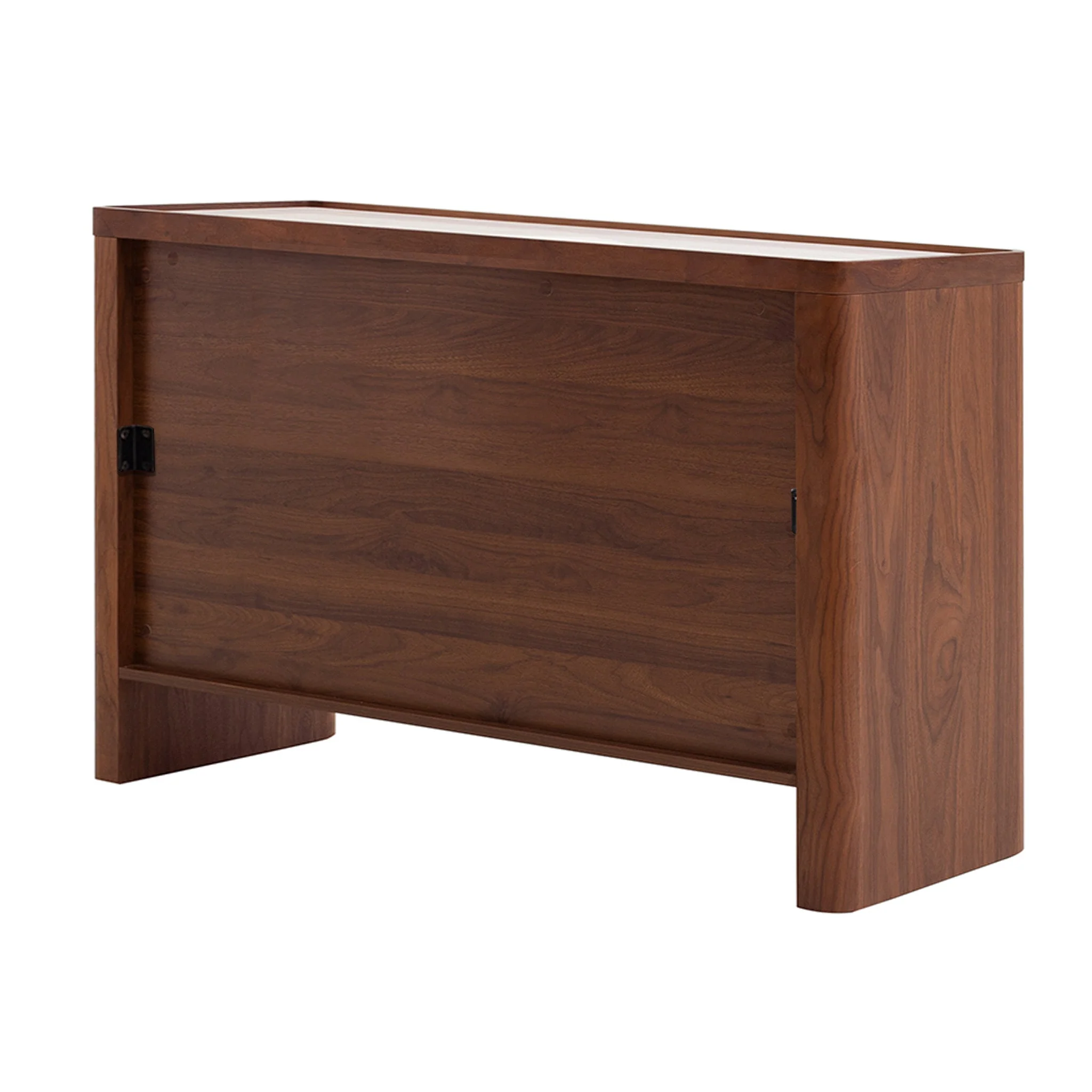 CDT10242-IG Glass Top Chest of Drawer - Walnut - Image 3