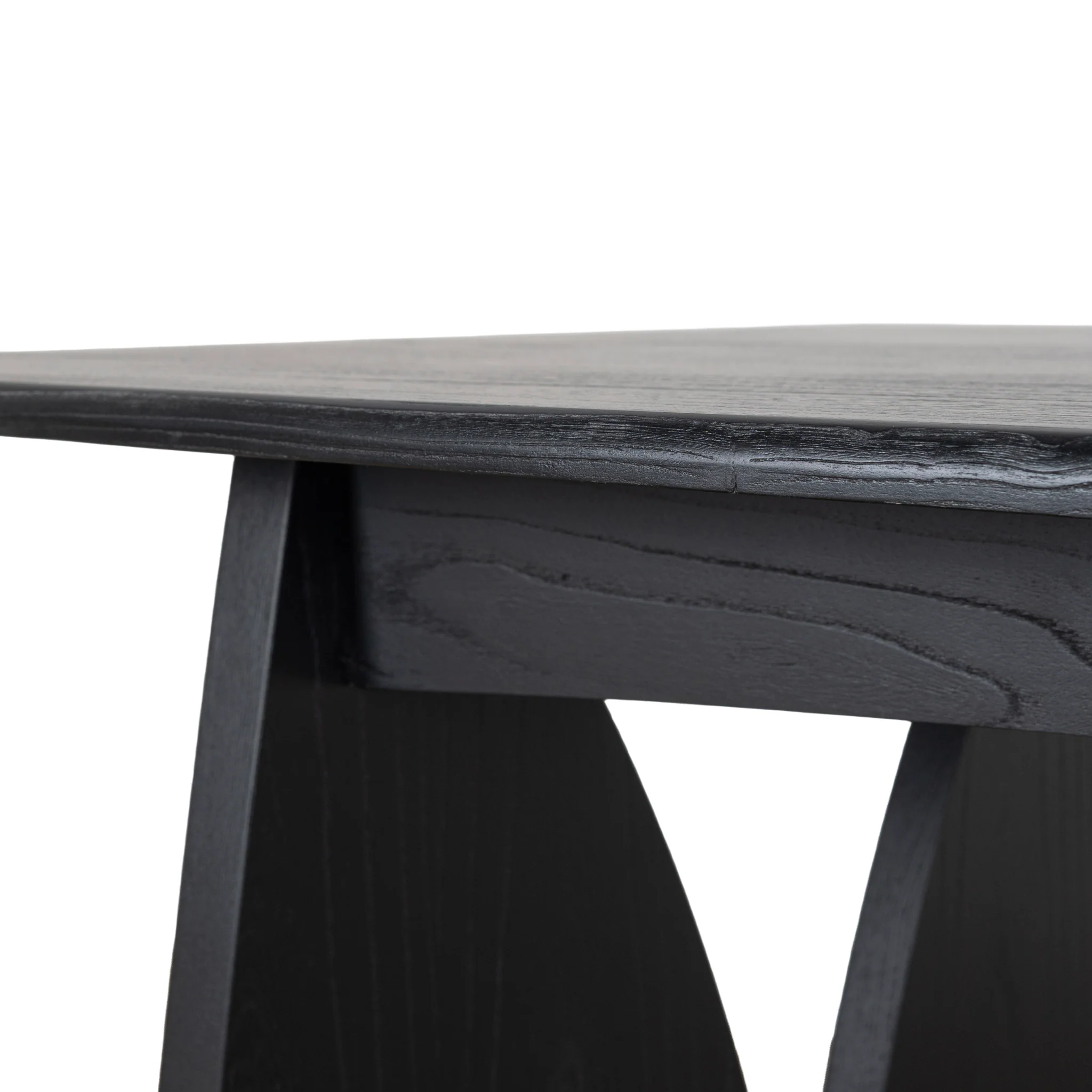 CDT10258-NI 1.8m Elm Dining Table - Full Black - Image 10