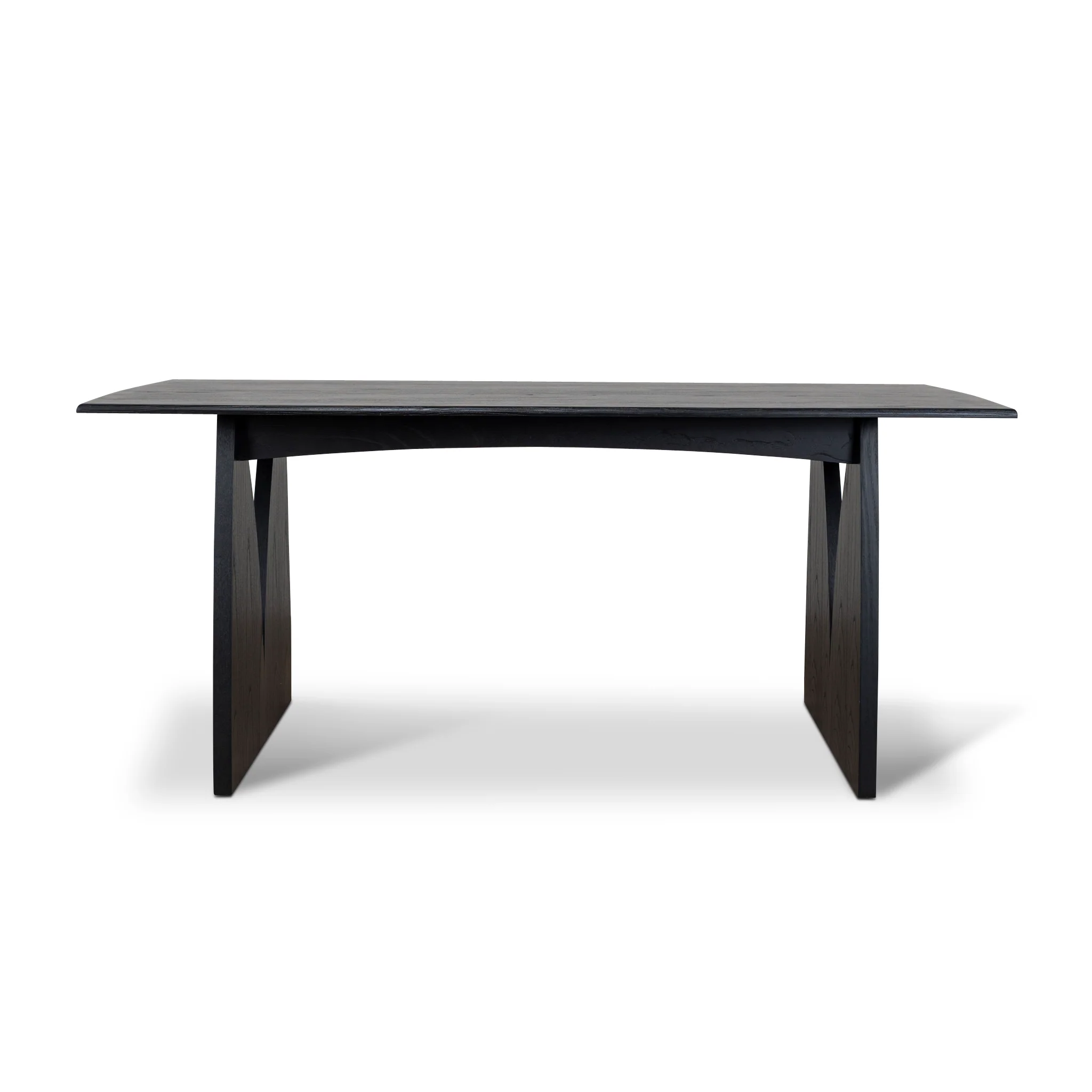 CDT10258-NI 1.8m Elm Dining Table - Full Black - Image 2
