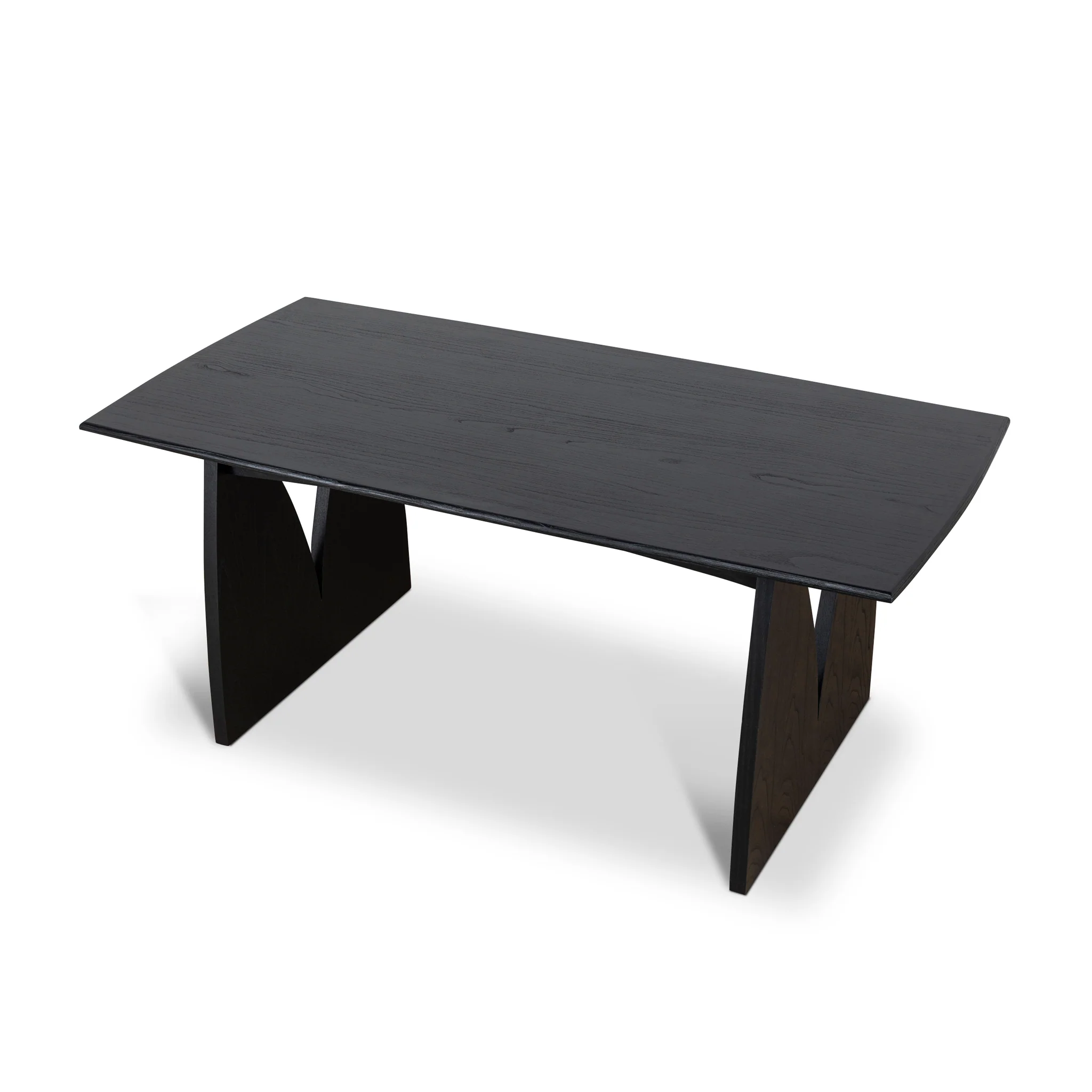 CDT10258-NI 1.8m Elm Dining Table - Full Black - Image 3