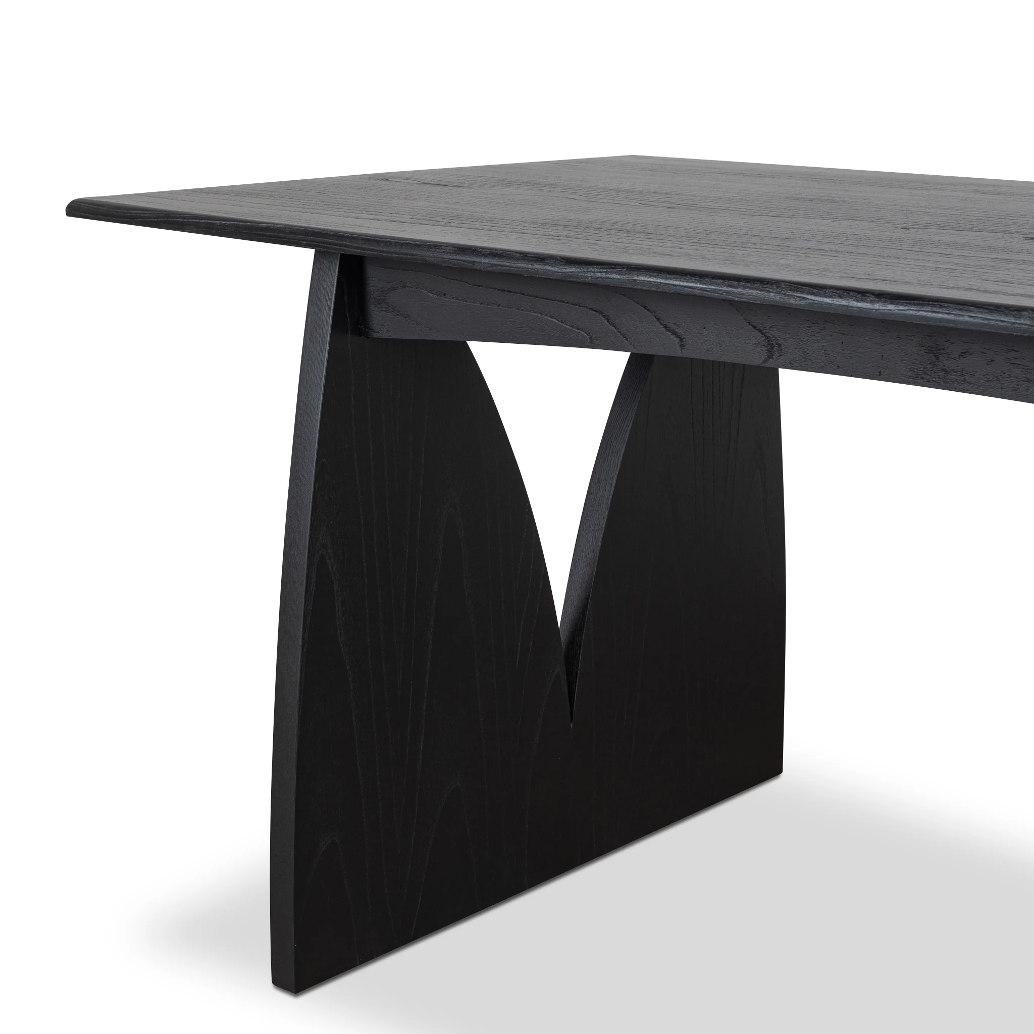CDT10258-NI 1.8m Elm Dining Table - Full Black - Image 5