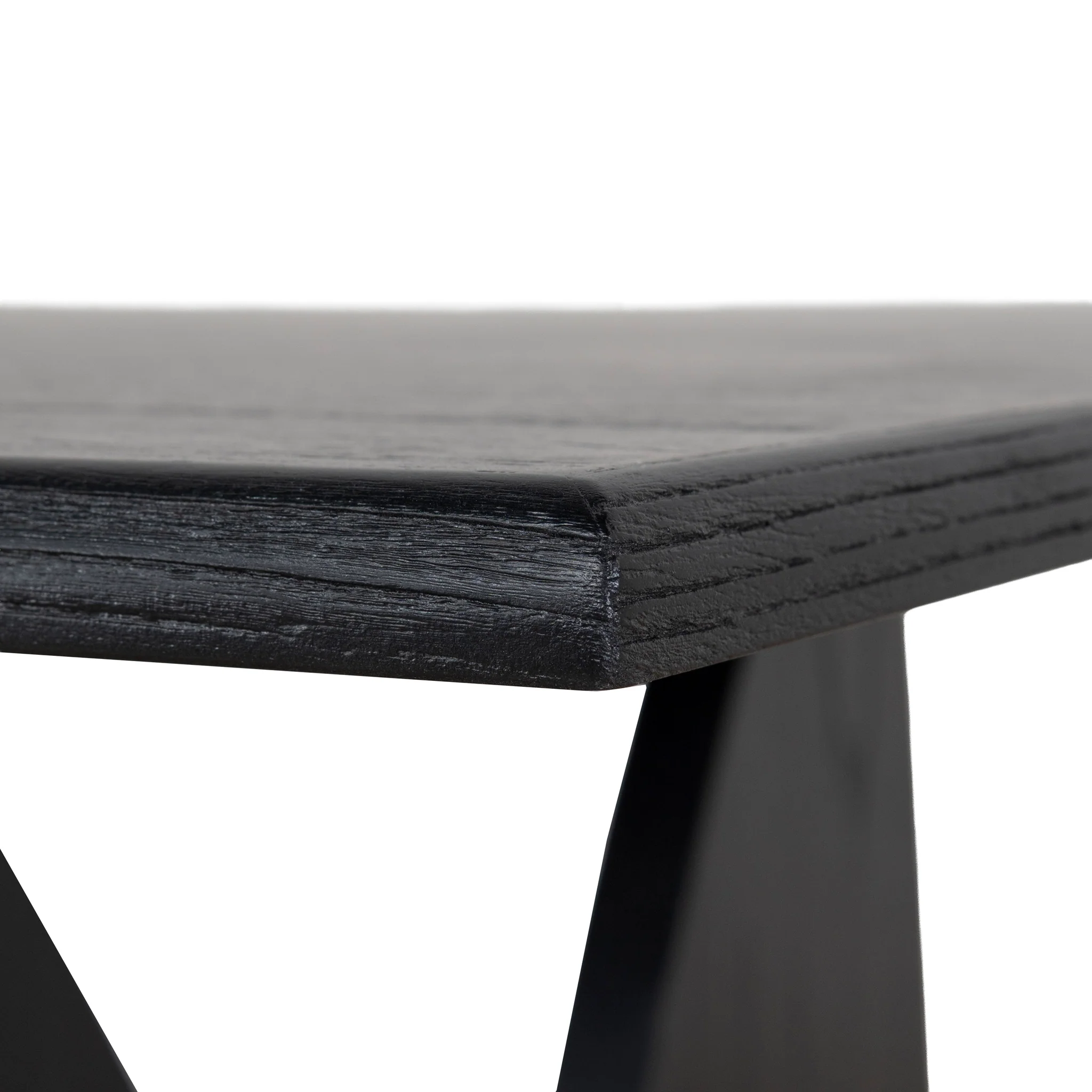 CDT10258-NI 1.8m Elm Dining Table - Full Black - Image 9