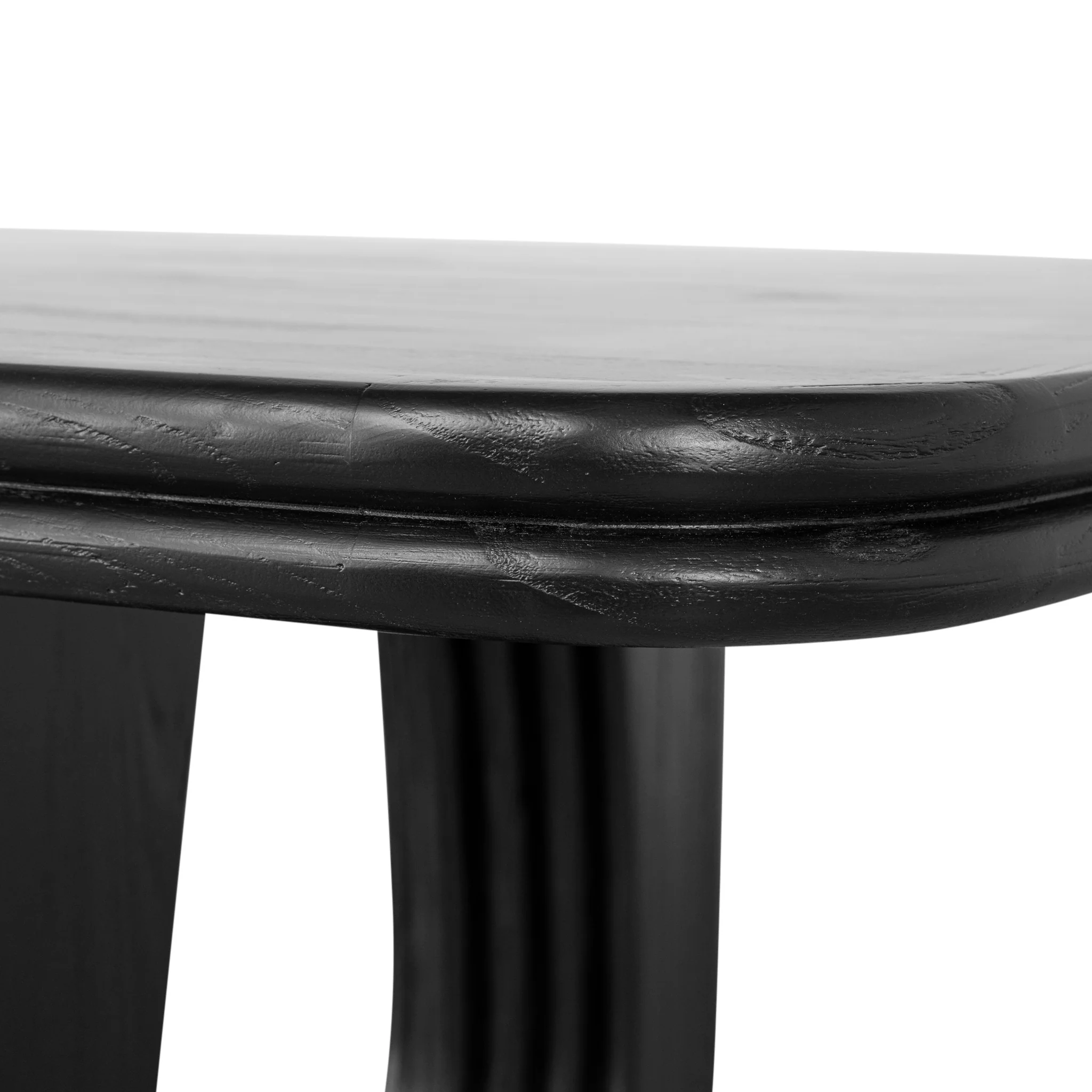 CDT10260-NI 2.4m Recycled Fir Dining Table - Full Black - Image 10