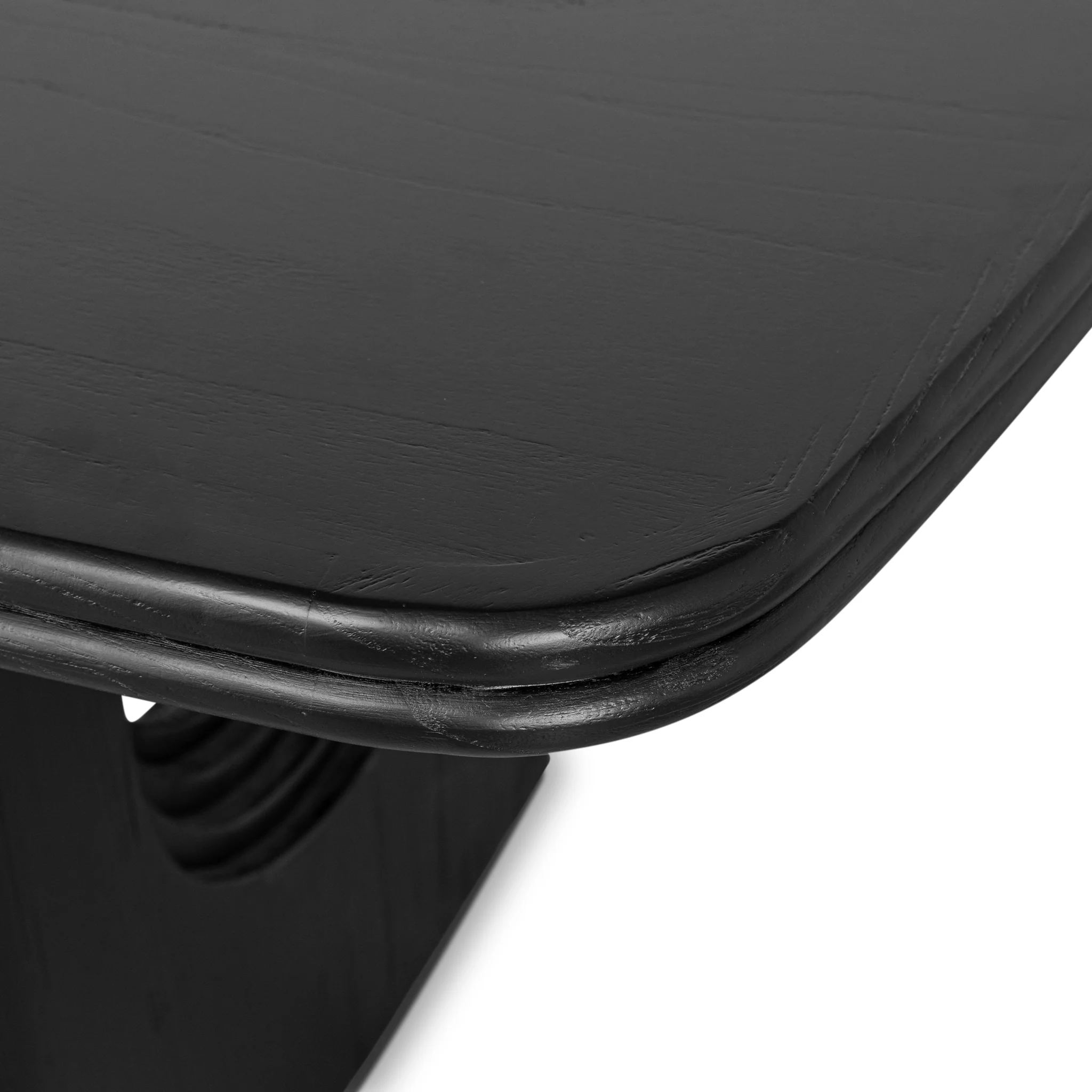 CDT10260-NI 2.4m Recycled Fir Dining Table - Full Black - Image 11