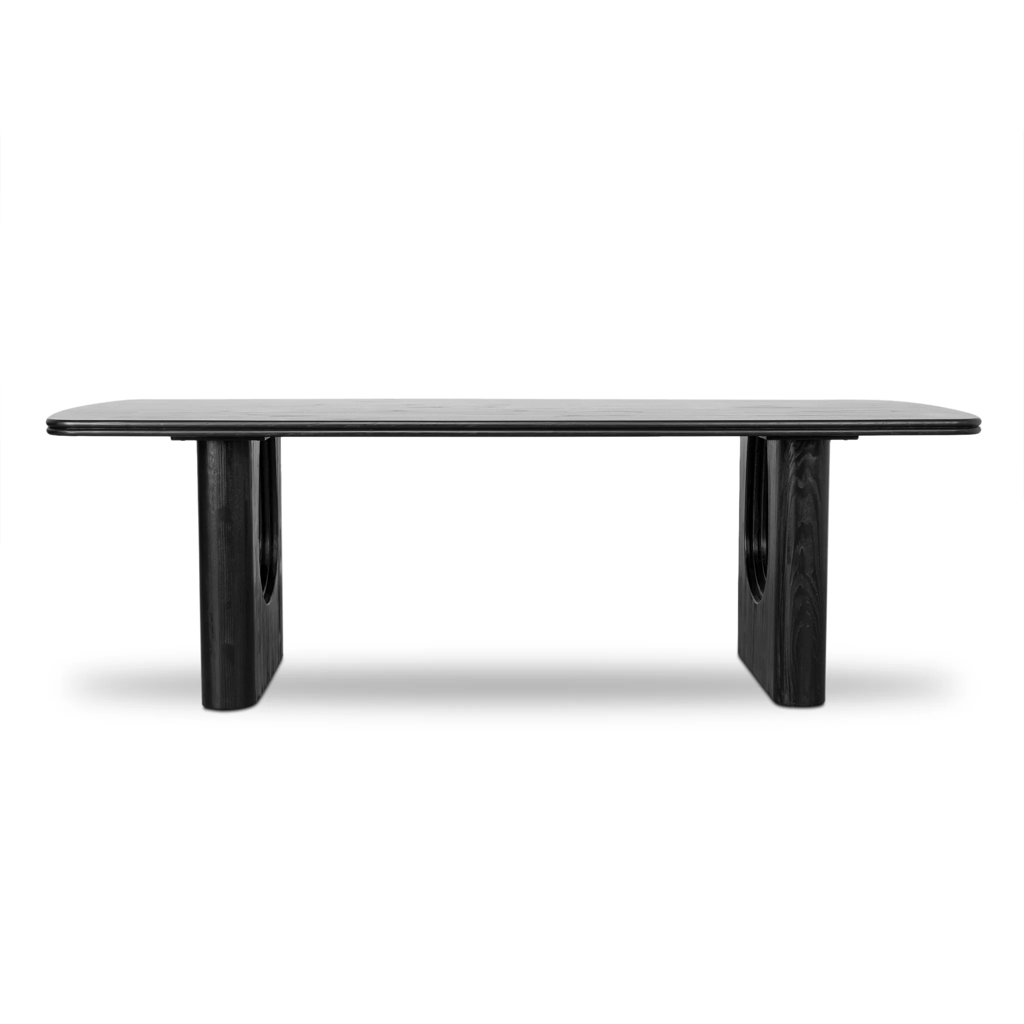 CDT10260-NI 2.4m Recycled Fir Dining Table - Full Black - Image 2