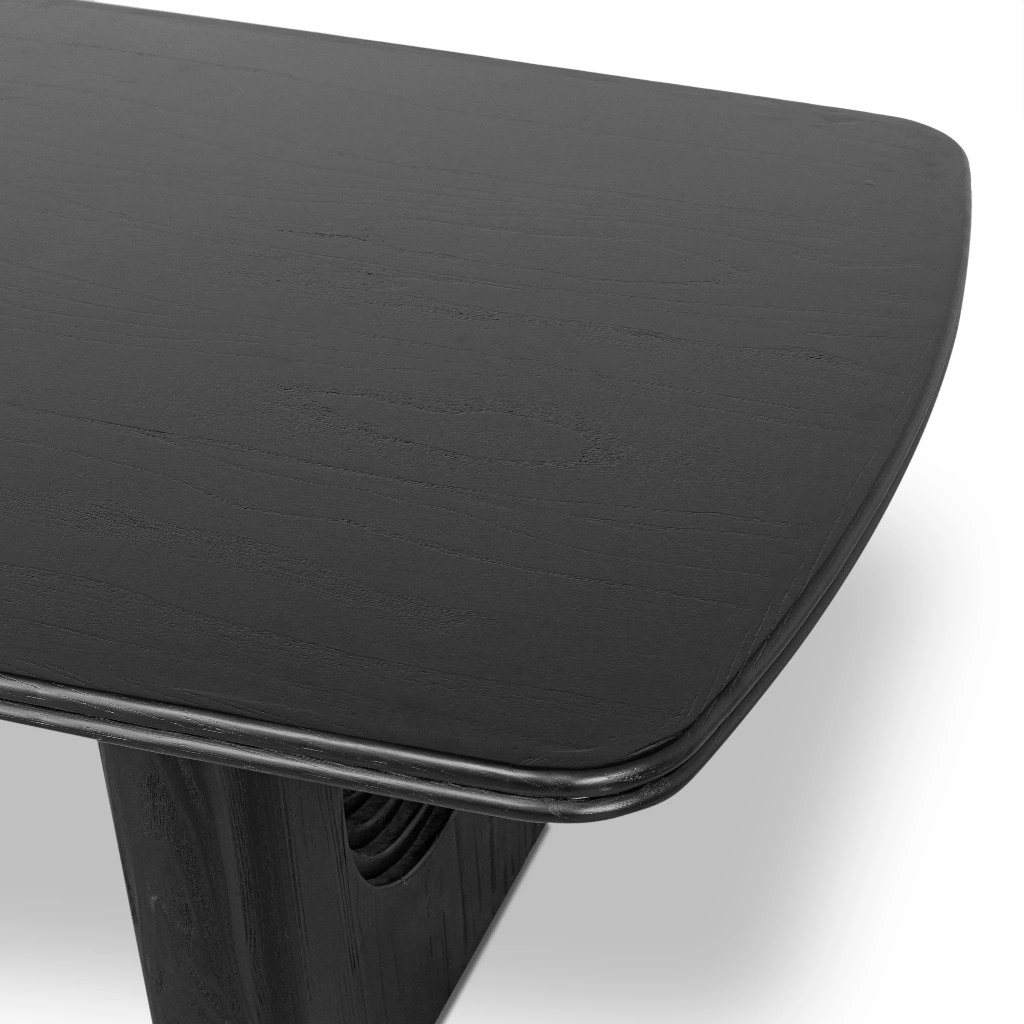 CDT10260-NI 2.4m Recycled Fir Dining Table - Full Black - Image 8