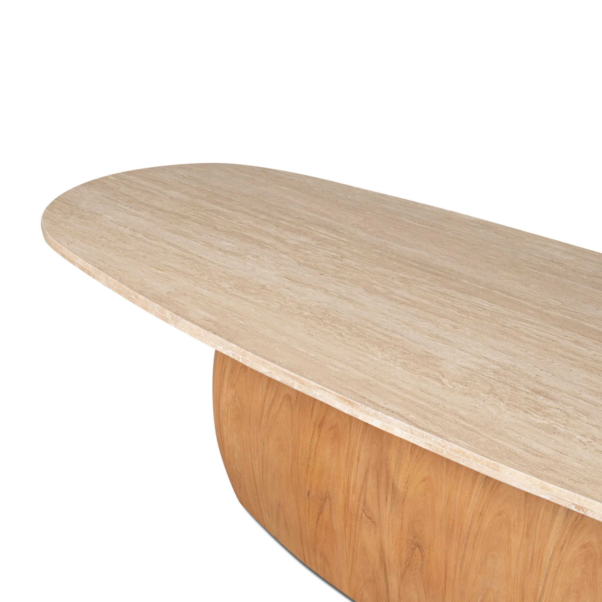 CDT10263-NI 2.8m Travertine Dining Table - Natural - Image 16