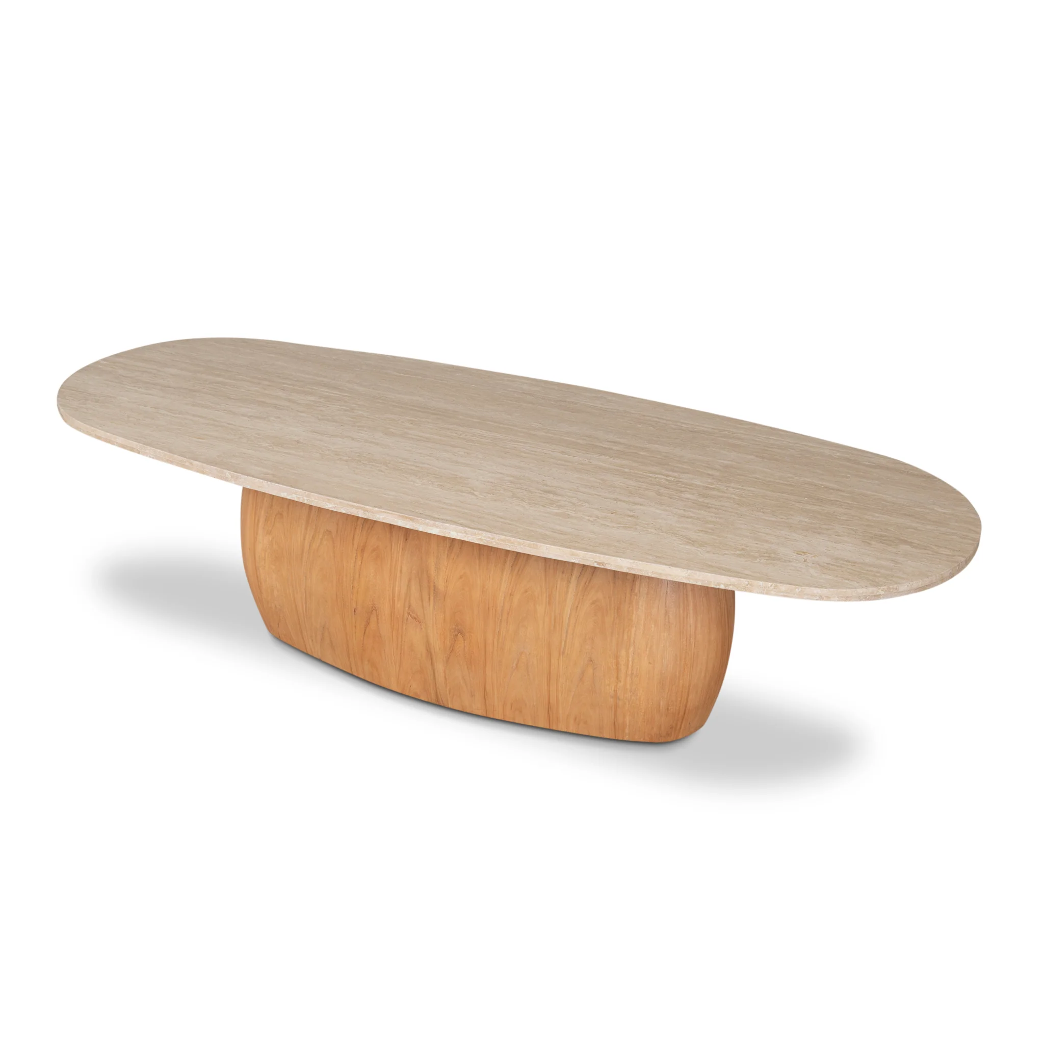 CDT10263-NI 2.8m Travertine Dining Table - Natural - Image 3