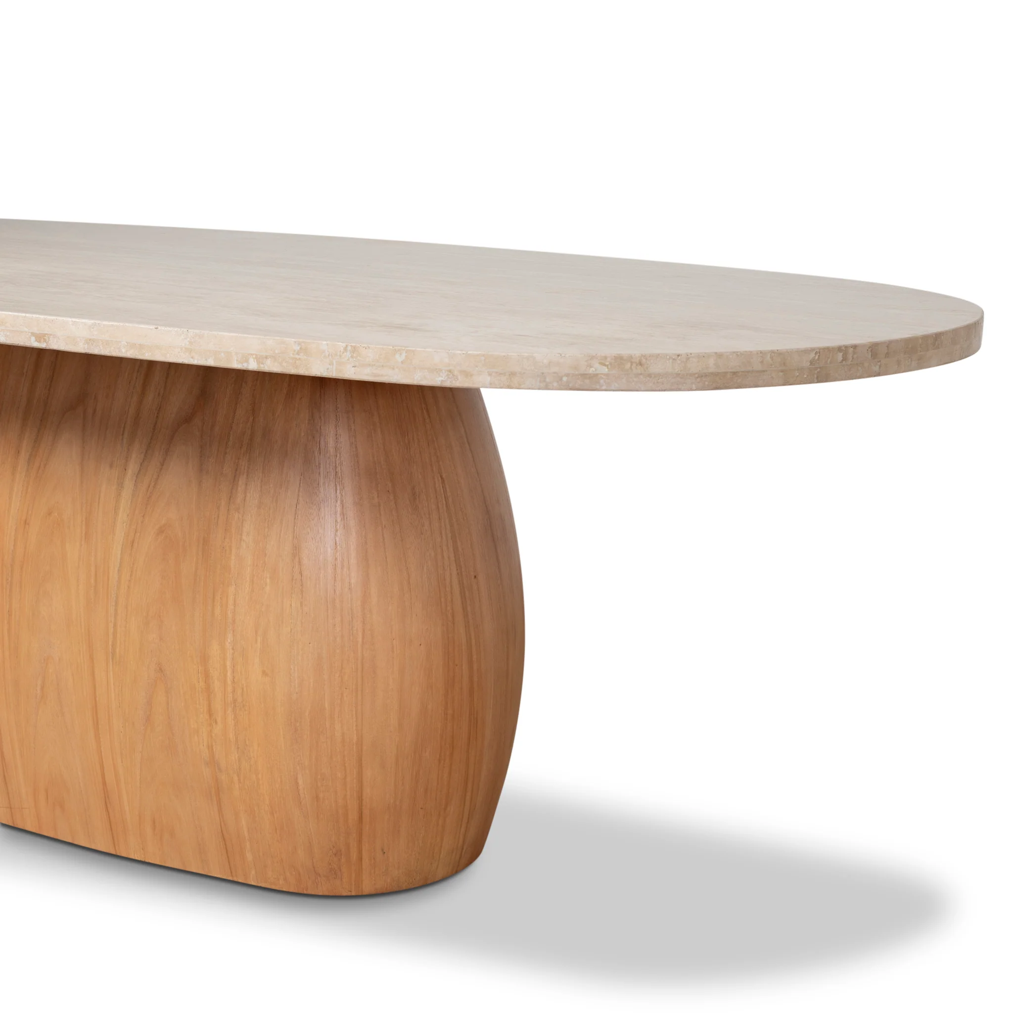 CDT10263-NI 2.8m Travertine Dining Table - Natural - Image 4