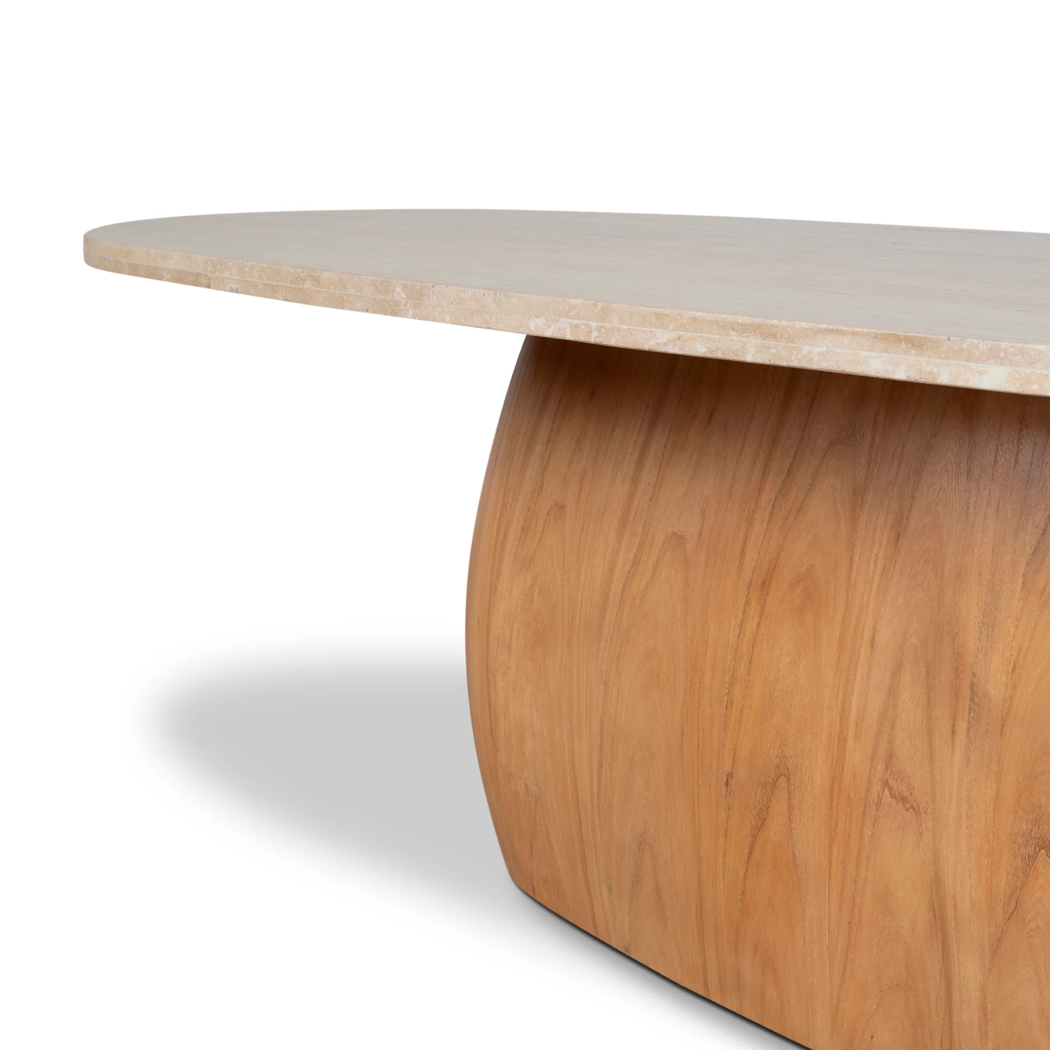 CDT10263-NI 2.8m Travertine Dining Table - Natural - Image 5