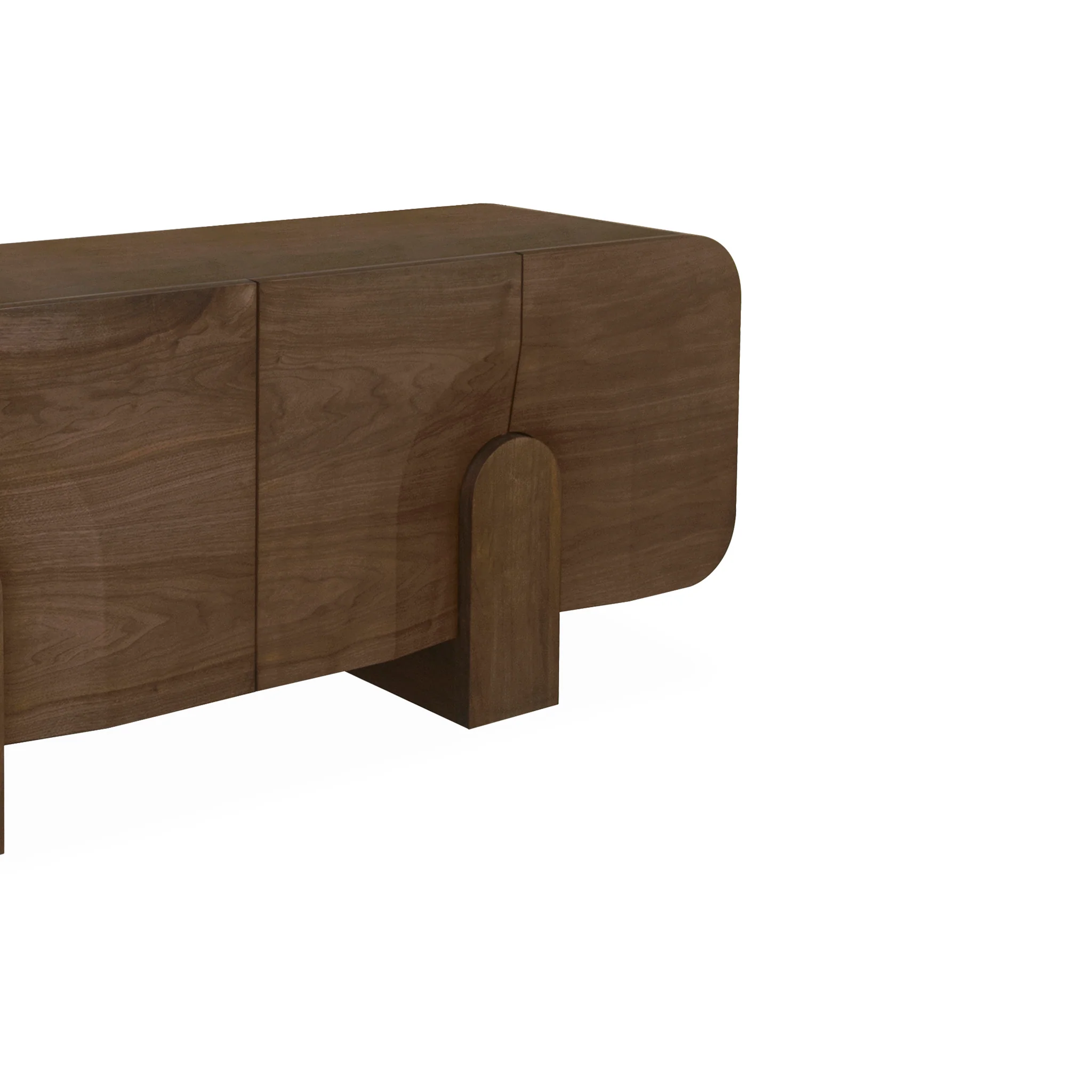 CDT10295-VA 2.1m Buffet Unit - Light Walnut - Image 6