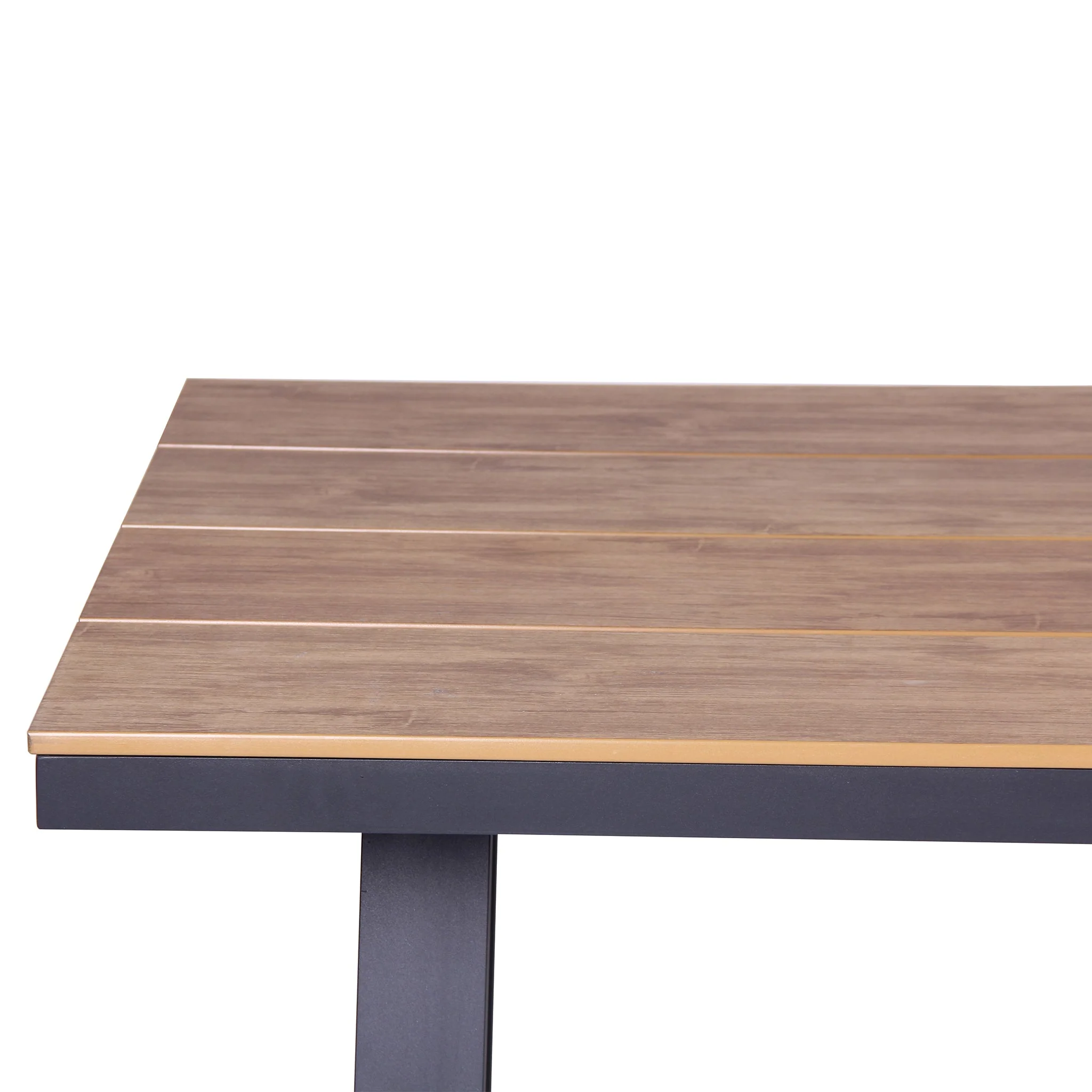 CDT10307-ID 2.3m Charcoal Outdoor Dining Table - Natural - Image 4