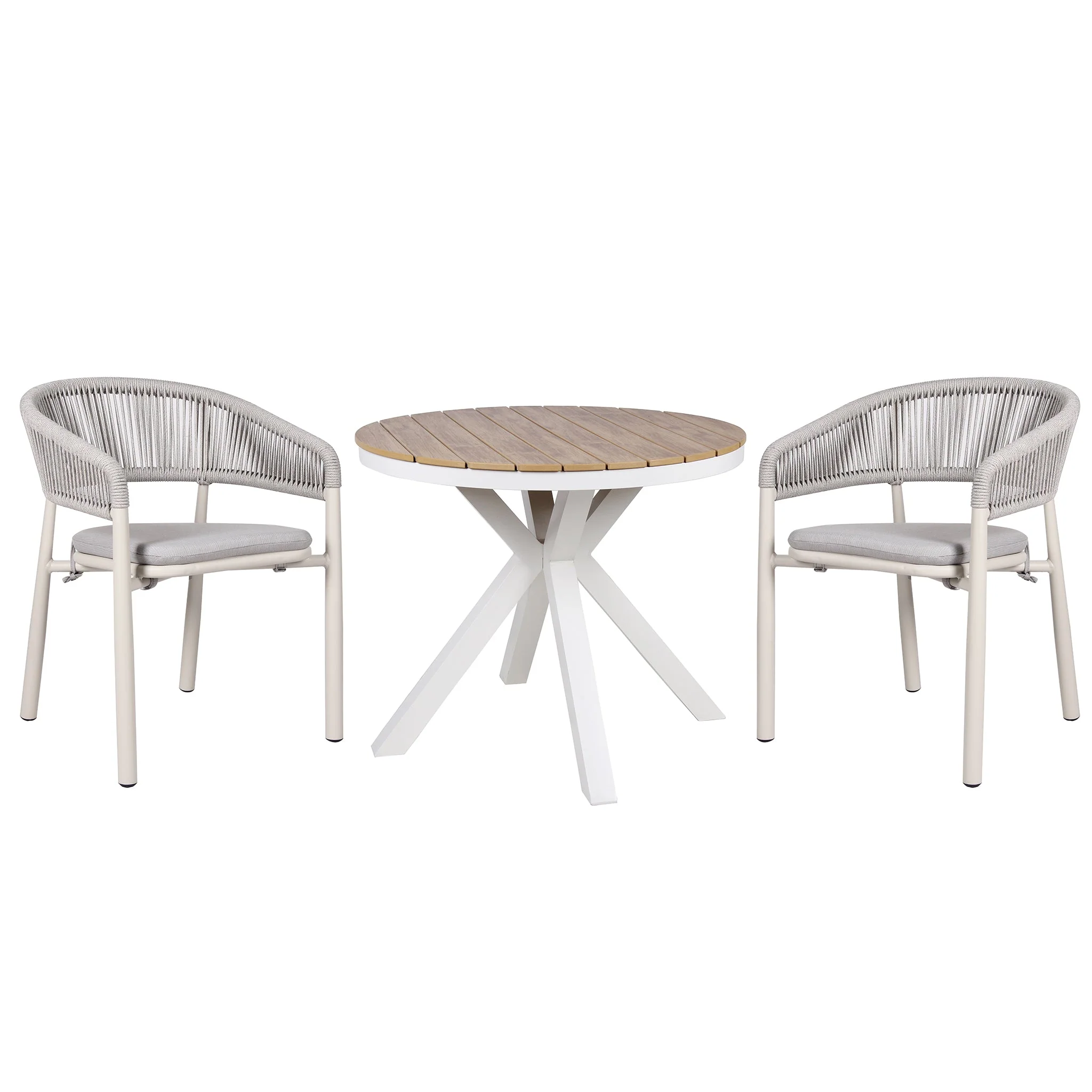 CDT10308-ID 90cm Round Sand White Outdoor Dining Table - Natural - Image 3