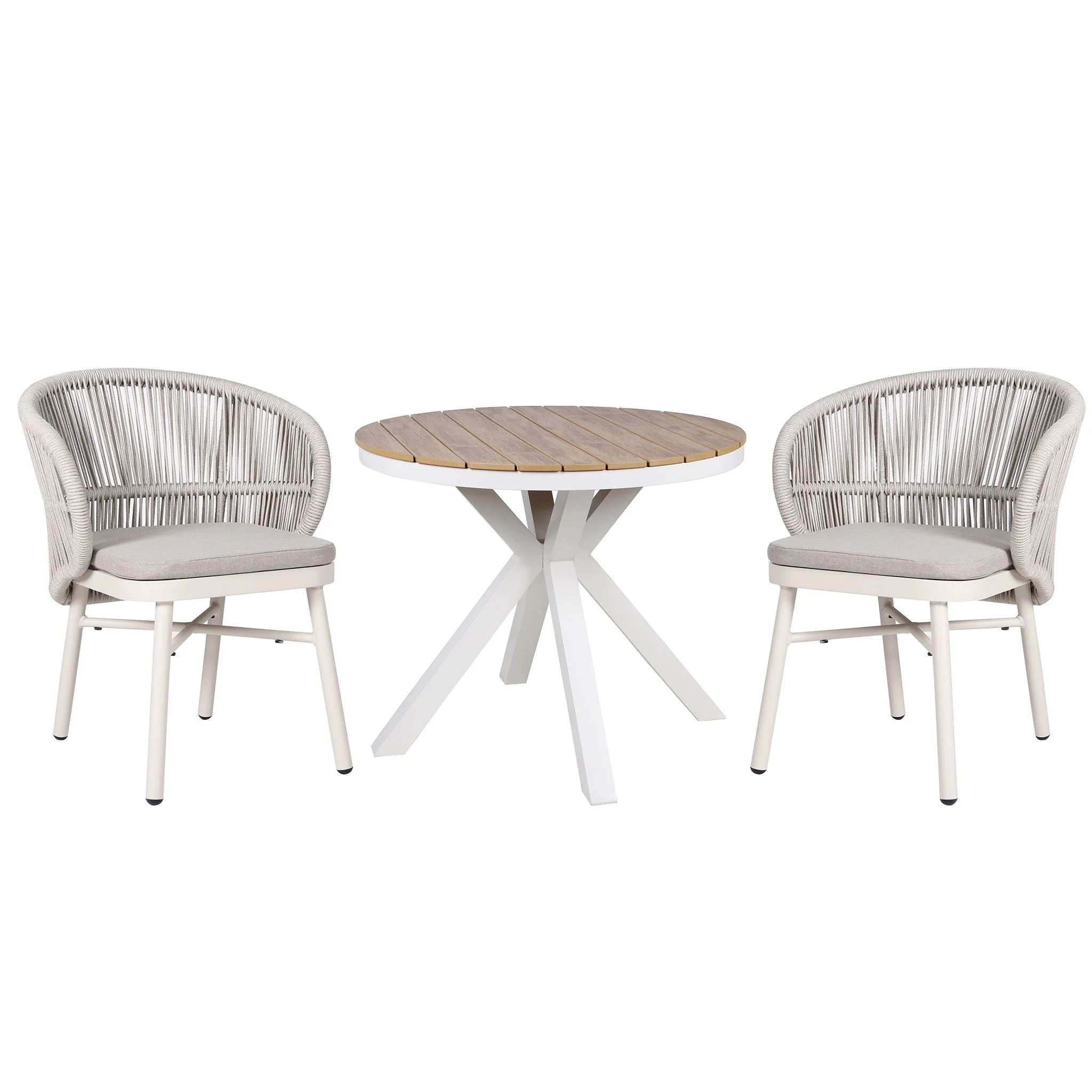 CDT10308-ID 90cm Round Sand White Outdoor Dining Table - Natural - Image 4