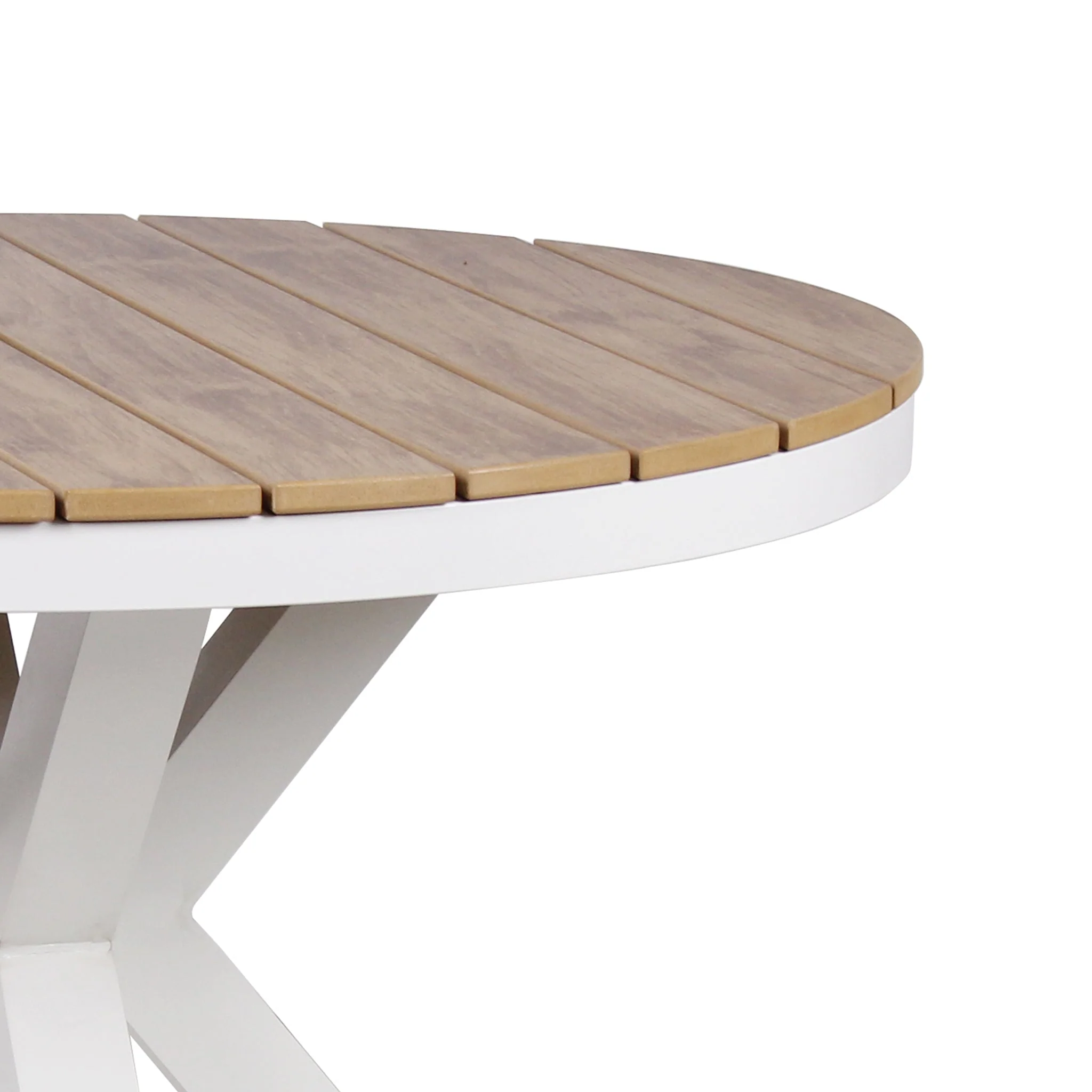 CDT10308-ID 90cm Round Sand White Outdoor Dining Table - Natural - Image 5