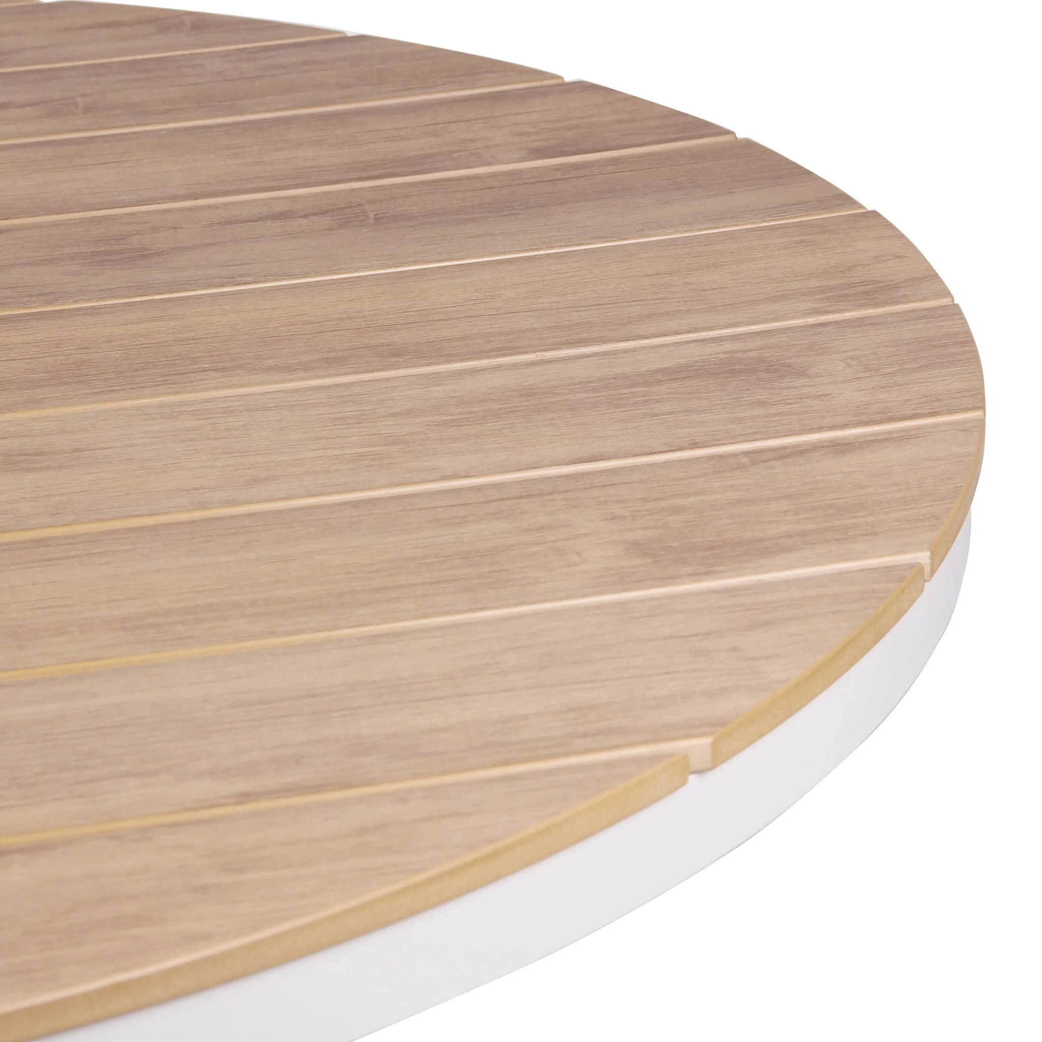CDT10310-ID 1.4m Round Sand White Outdoor Dining Table - Natural - Image 3