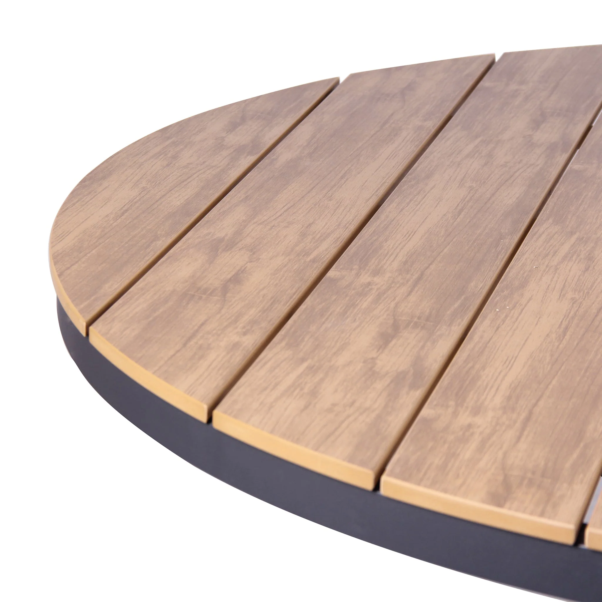 CDT10311-ID 1.4m Round Charcoal Outdoor Dining Table - Natural - Image 3