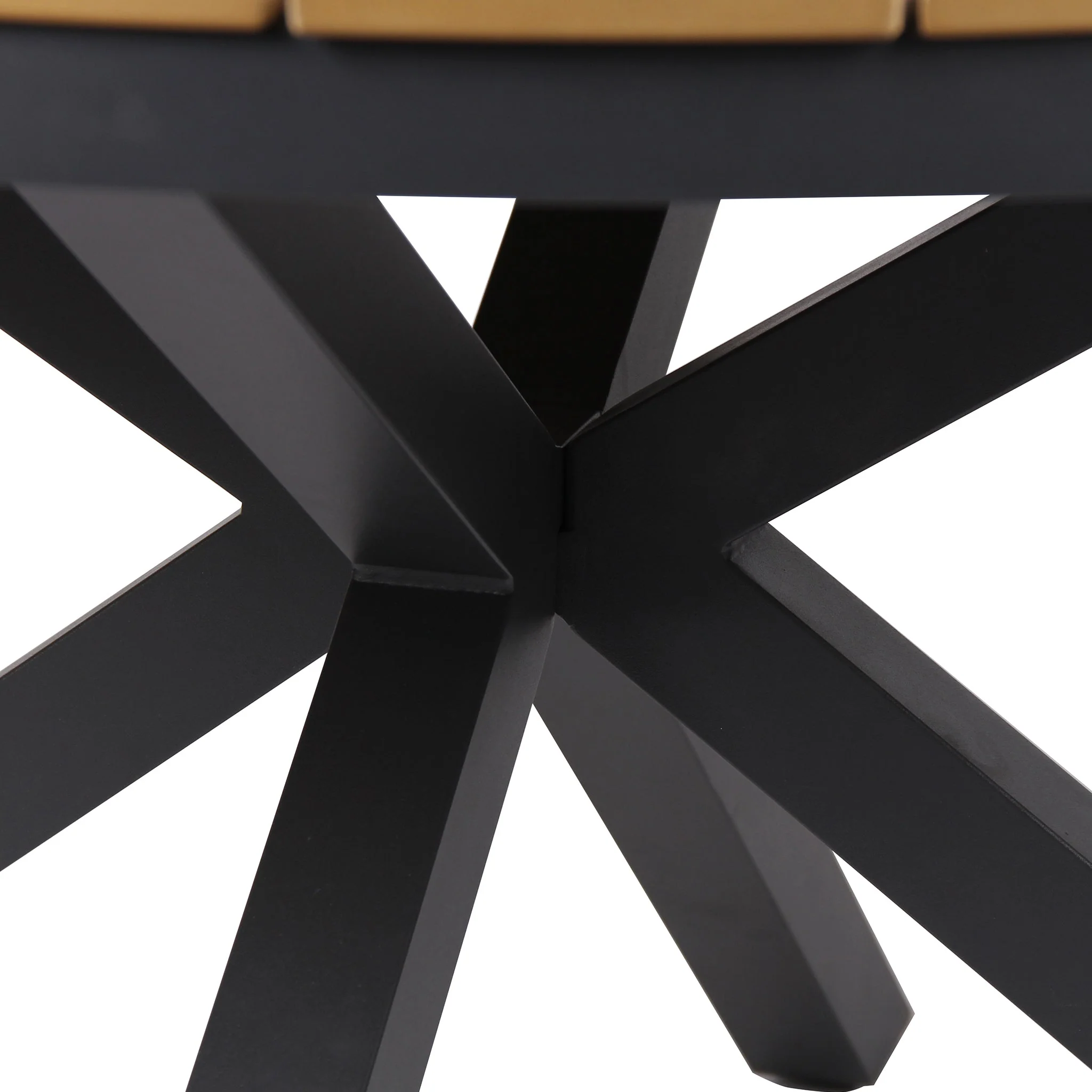 CDT10311-ID 1.4m Round Charcoal Outdoor Dining Table - Natural - Image 4