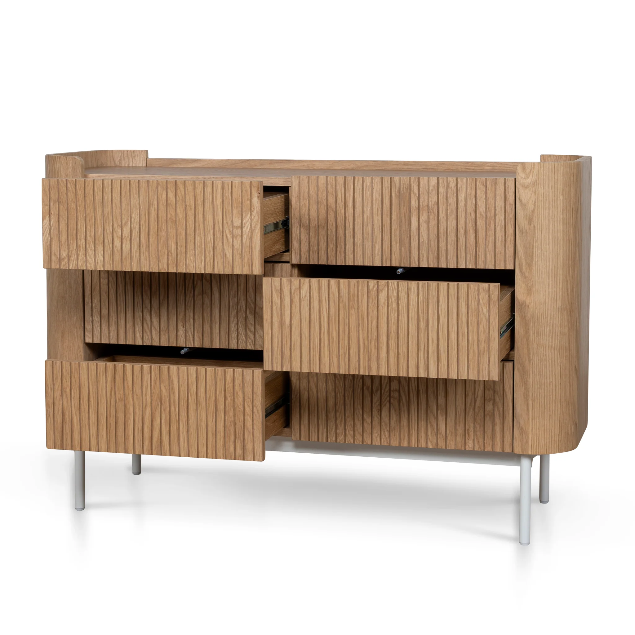CDT10378-KD 1.2m Chest of Drawers - Natural - Image 4