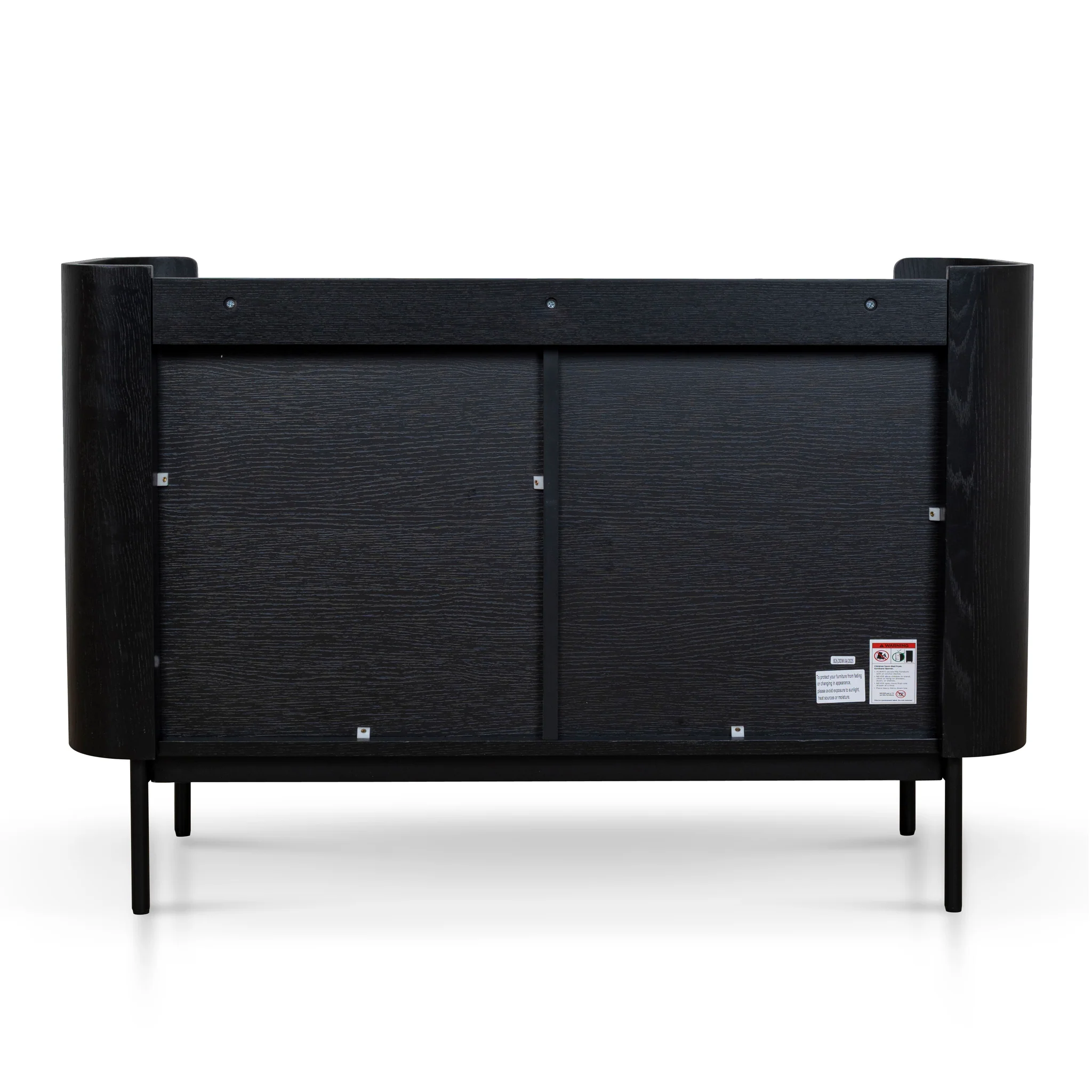 CDT10379-KD 1.2m Chest of Drawers - Full Black - Image 12
