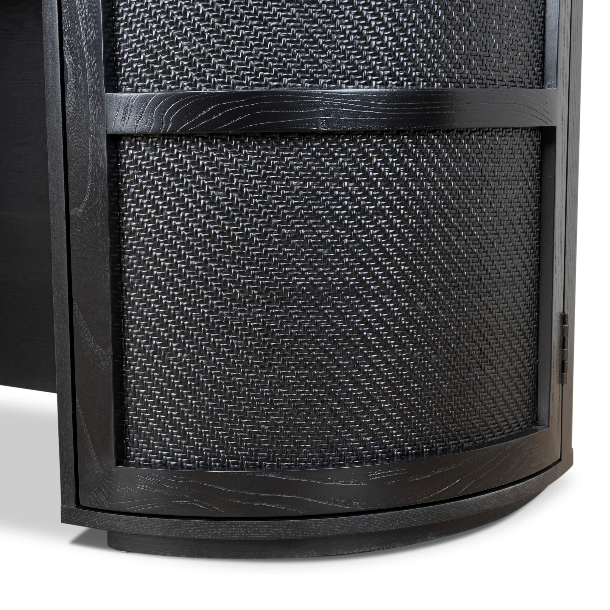 CDT10428-NI 1.55m Rattan Home Office Desk - Full Black - Image 14