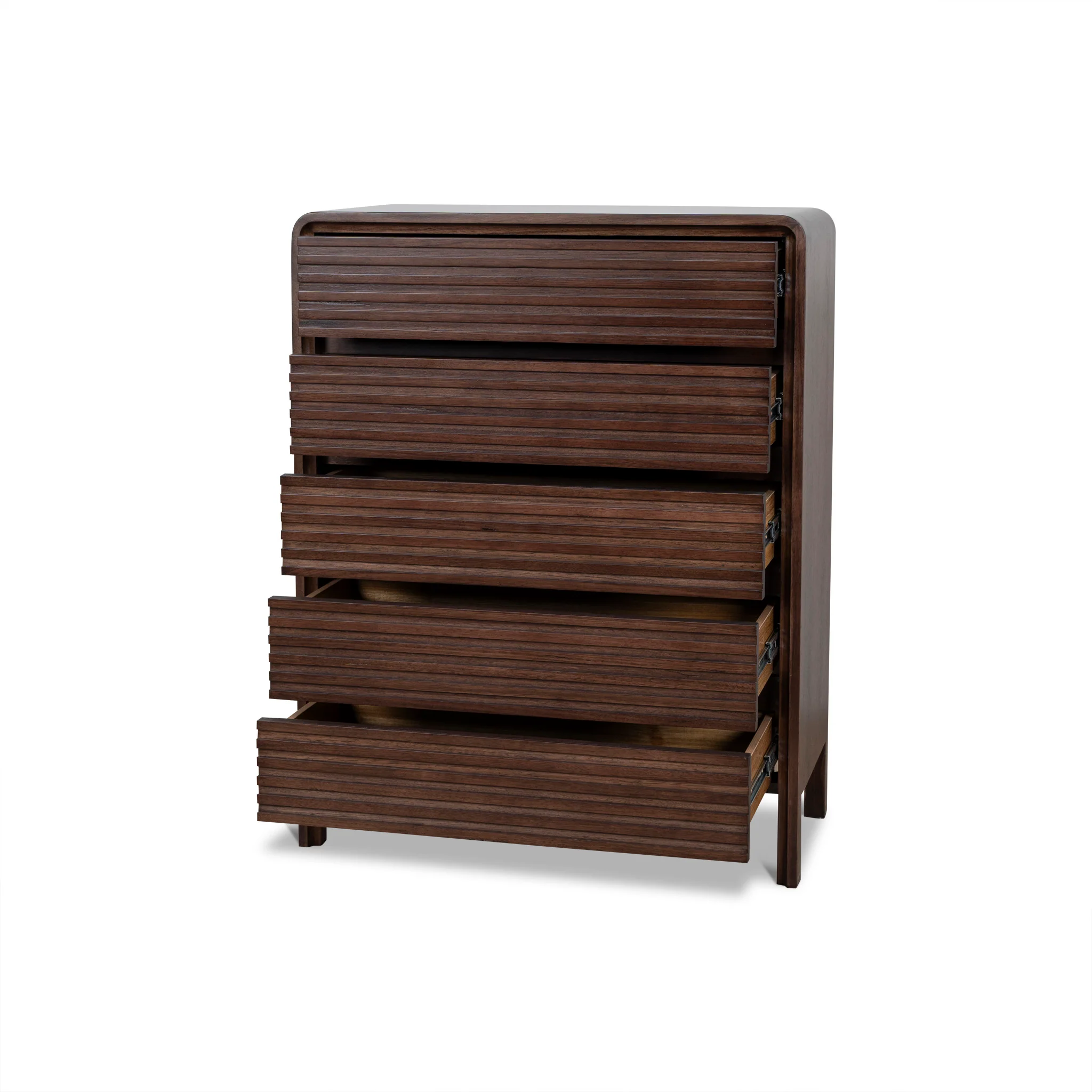 CDT10460-AW Tallboy Drawer Chest - Walnut - Image 4