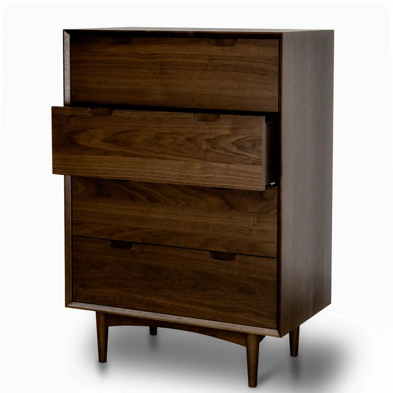 CDT1047-VN 4 Drawer Chest - Walnut - Image 3
