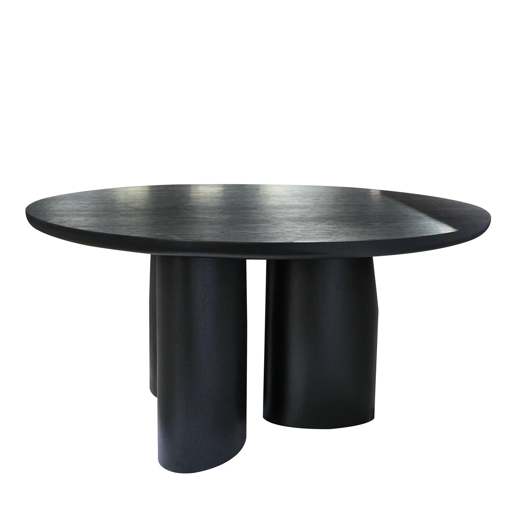CDT10582-CN 1.5m Round Dining Table - Full Black Oak