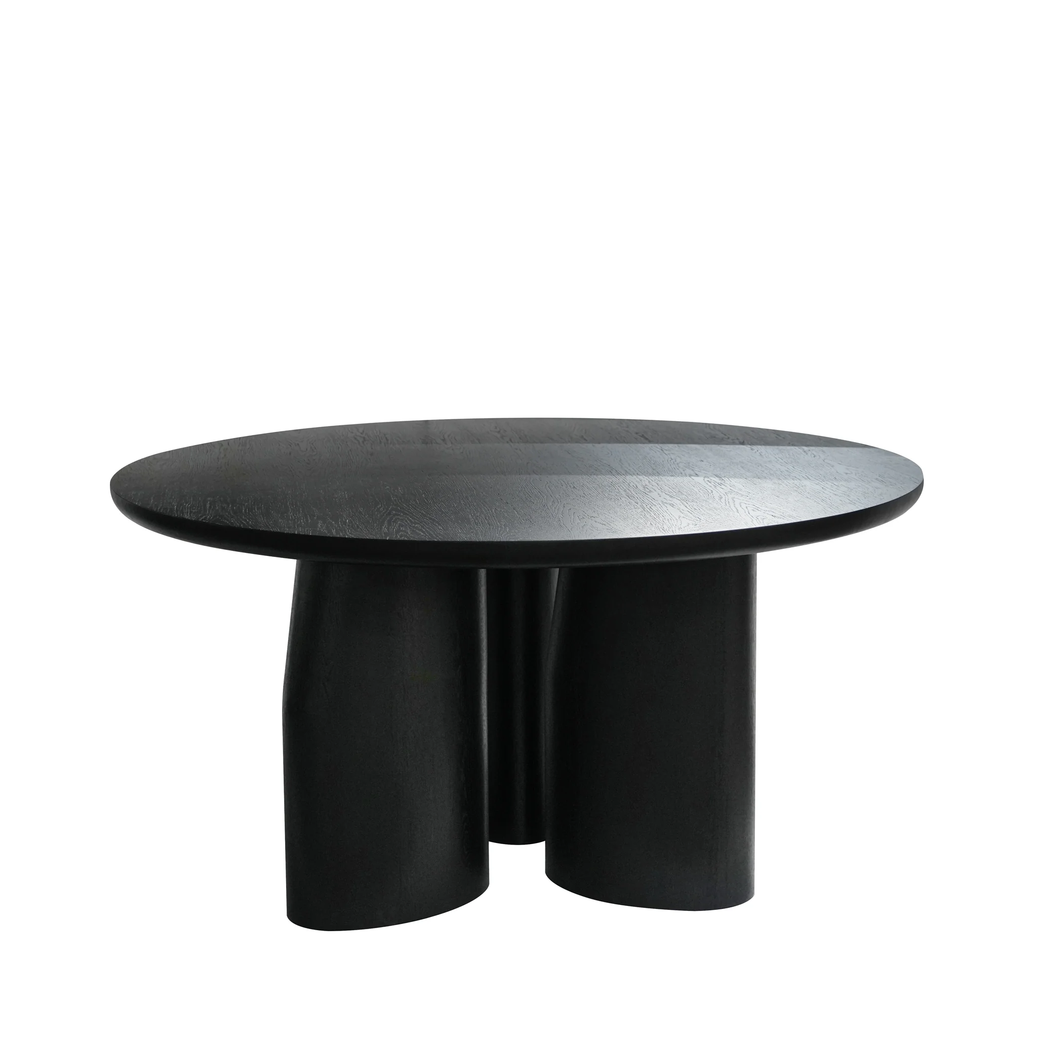CDT10582-CN 1.5m Round Dining Table - Full Black Oak - Image 4
