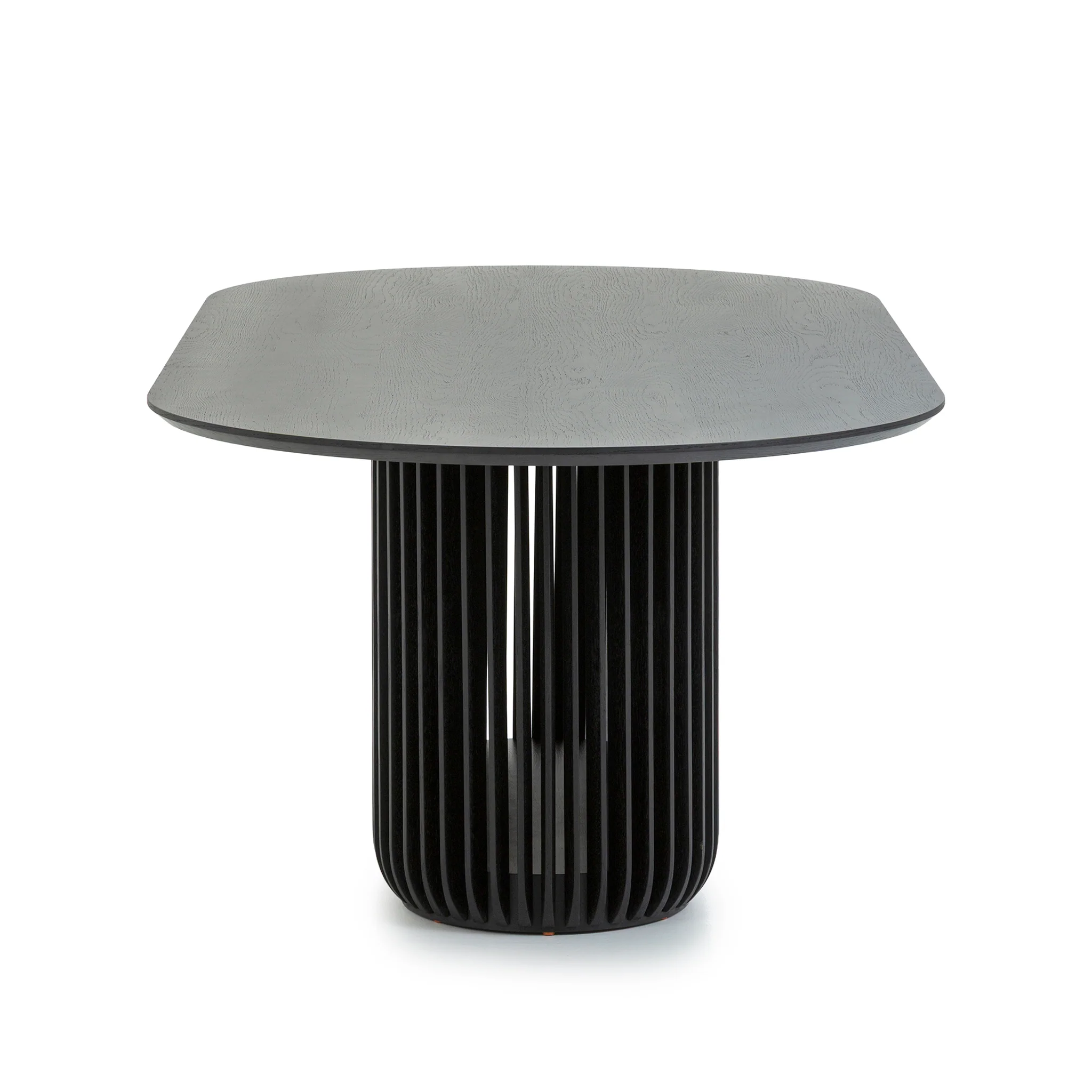 CDT10671-CU 2.2m Oval Dining Table - Black Stain - Image 3