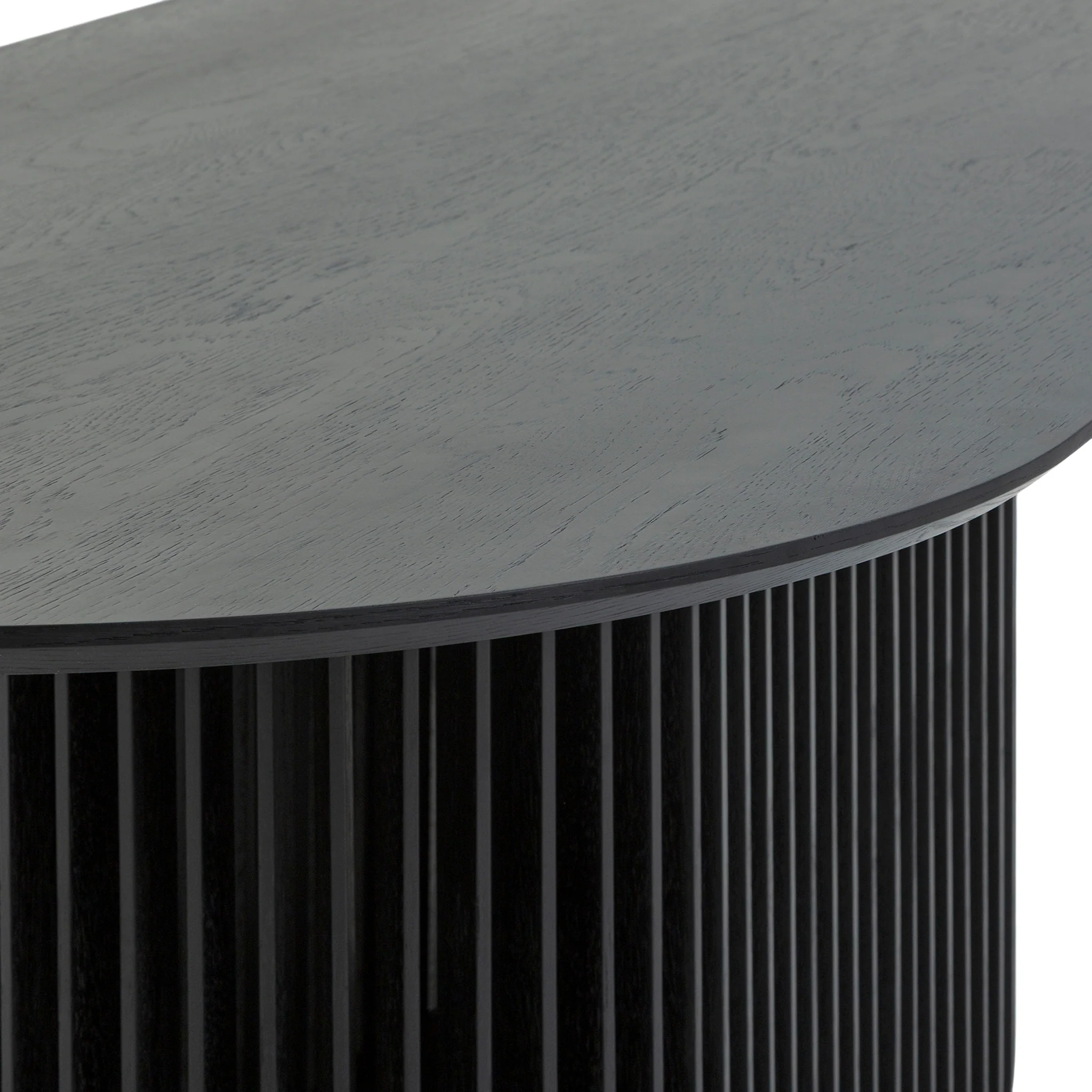 CDT10671-CU 2.2m Oval Dining Table - Black Stain - Image 4