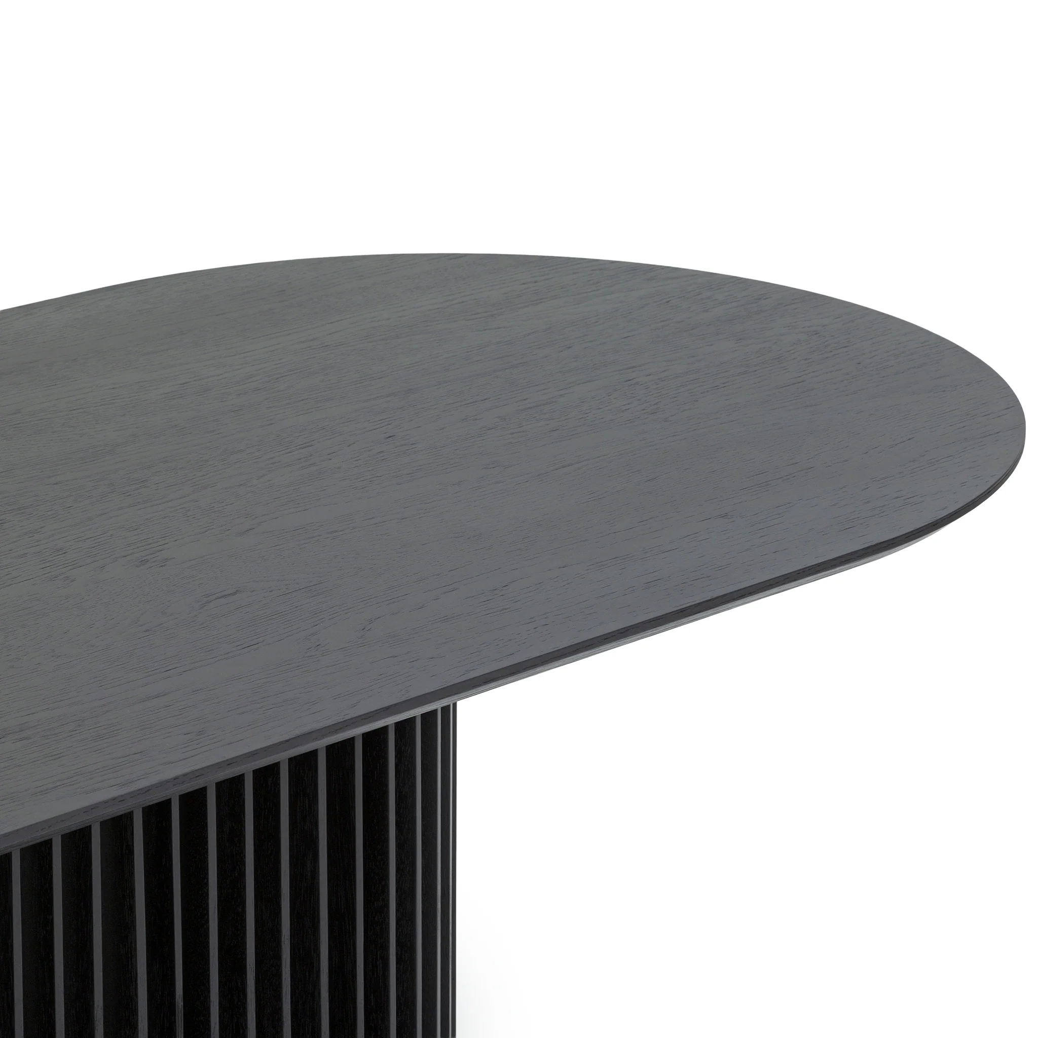 CDT10671-CU 2.2m Oval Dining Table - Black Stain - Image 5