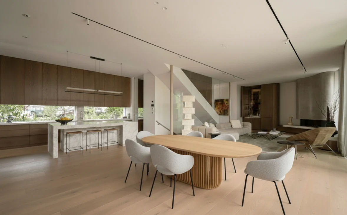 CDT10672-CU 2.8m Oval Dining Table - Natural - Image 2