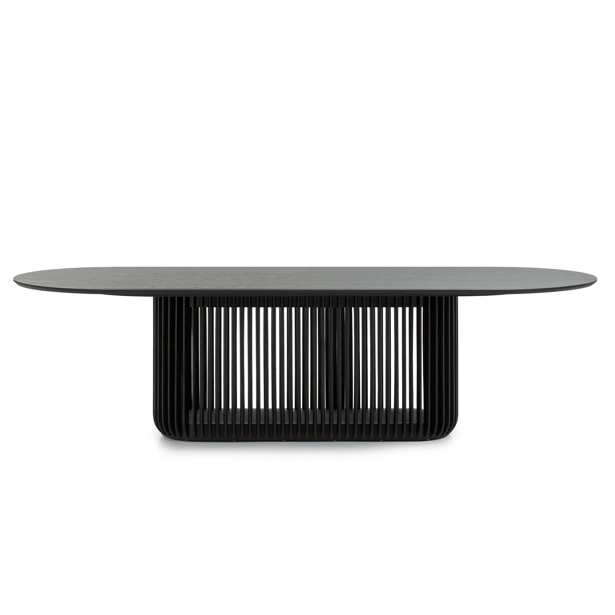 CDT10673-CU 2.8m Oval Dining Table - Black Stain - Image 2