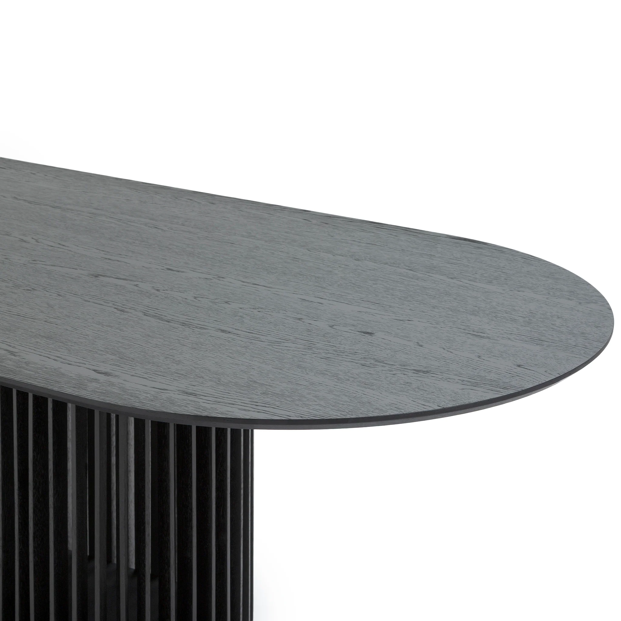 CDT10673-CU 2.8m Oval Dining Table - Black Stain - Image 4