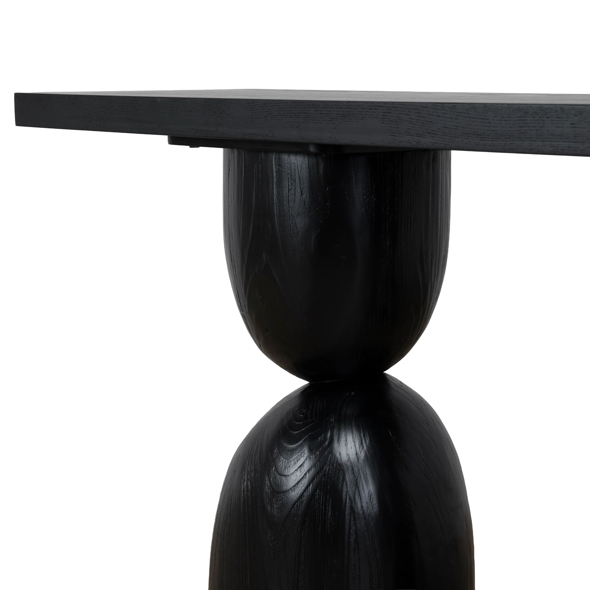 CDT10897-NI 1.6m Elm Console Table - Full Black - Image 5