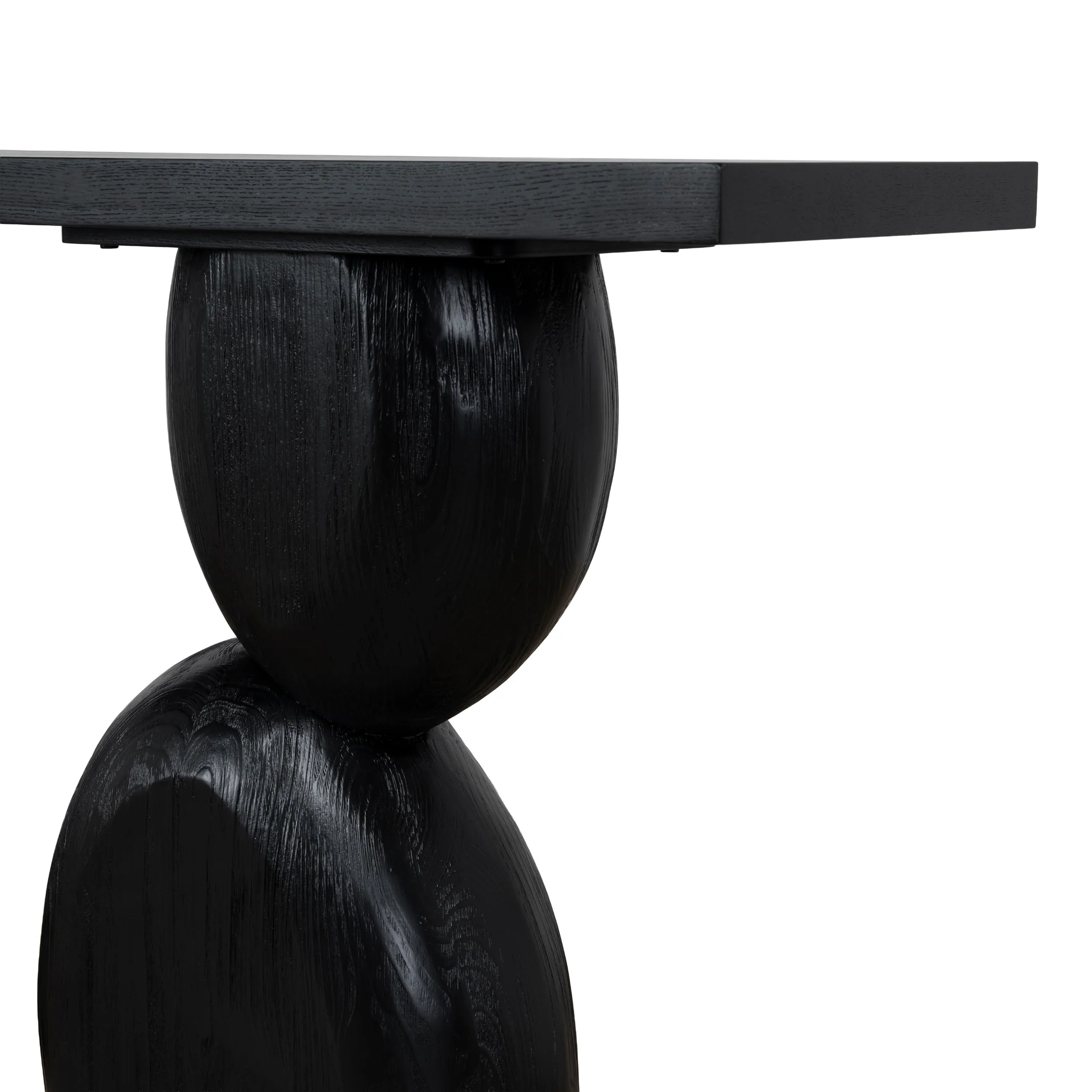 CDT10897-NI 1.6m Elm Console Table - Full Black - Image 6